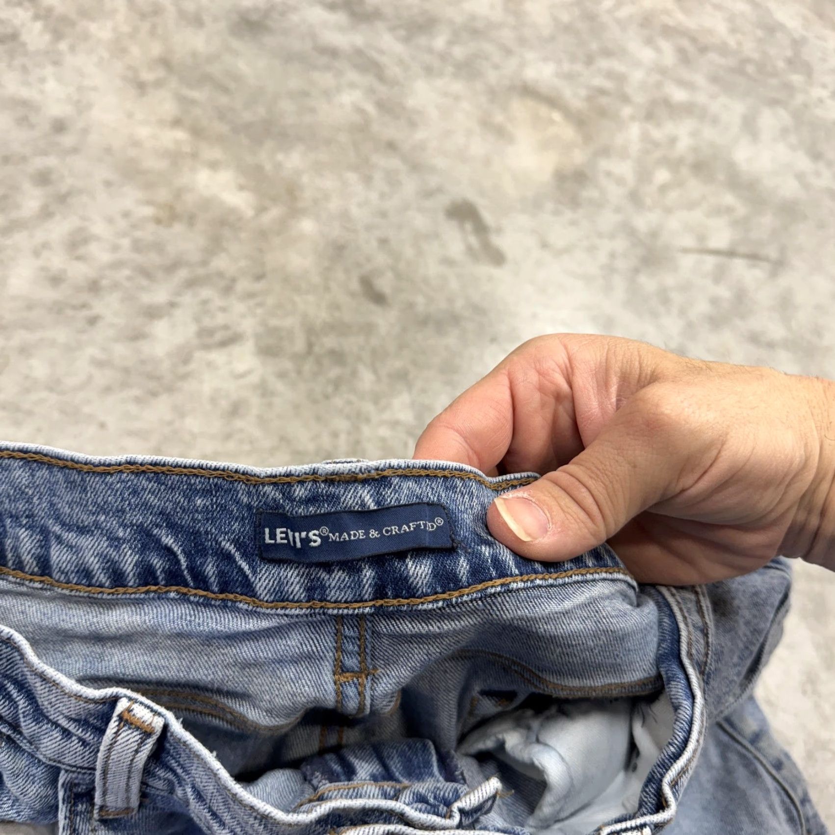 Levi's VINTAGE Levi's 510 Jeans Mens 33x34 Light Wash Blue Skinny Made & Crafted Denim Zip Fly Levi's 510 Mens Jeans Blue Light Skinny 90s Mens Size US 33 - 4 Thumbnail