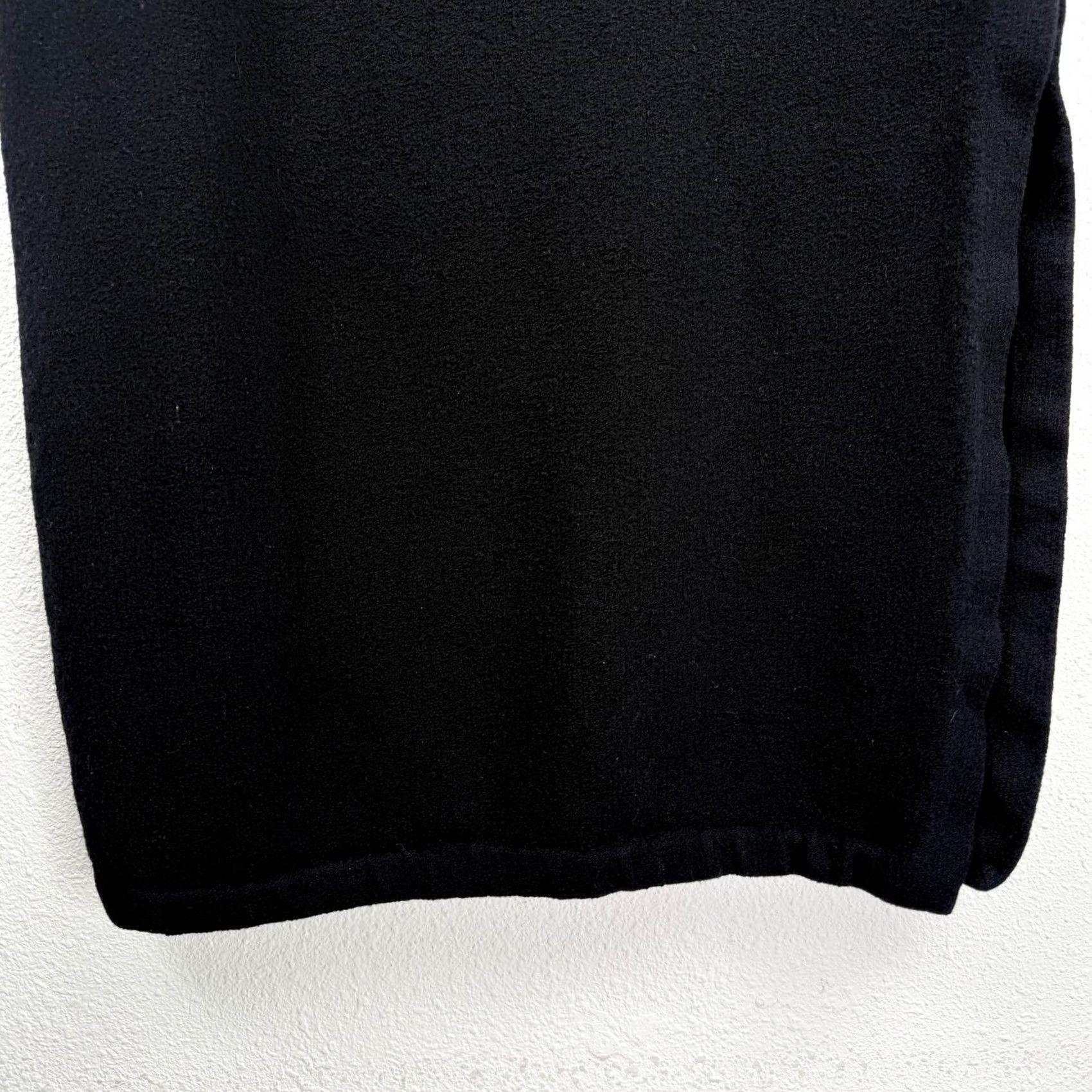 St. John St. John Skirt Maxi Slit Black Wool Knit Long 10 Women Casual 90s City Preppy Size 32" / US 10 / IT 46 - 5 Thumbnail