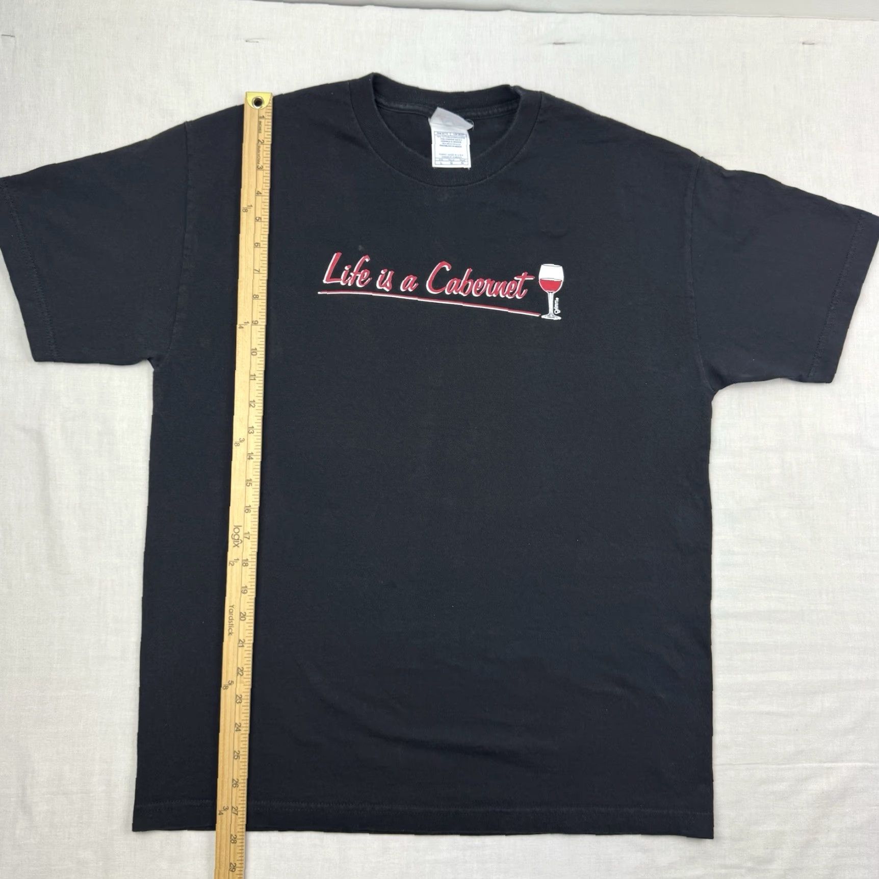 Vintage VINTAGE Life Is A Cabernet T Shirt Men L Black Cotton Alstyle 90s Y2k Funny Humor Cartoon Size US L / EU 52-54 / 3 - 7 Thumbnail