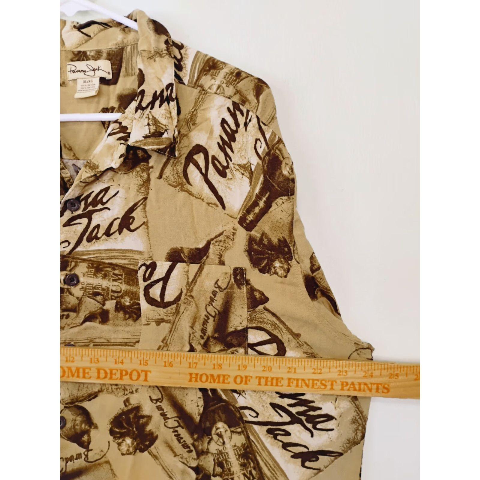 Panama Jack Panama Jack Hawaiian Short Sleeve Button-Up Shirt Mens XL Rayon Brown Size US XL / EU 56 / 4 - 3 Thumbnail