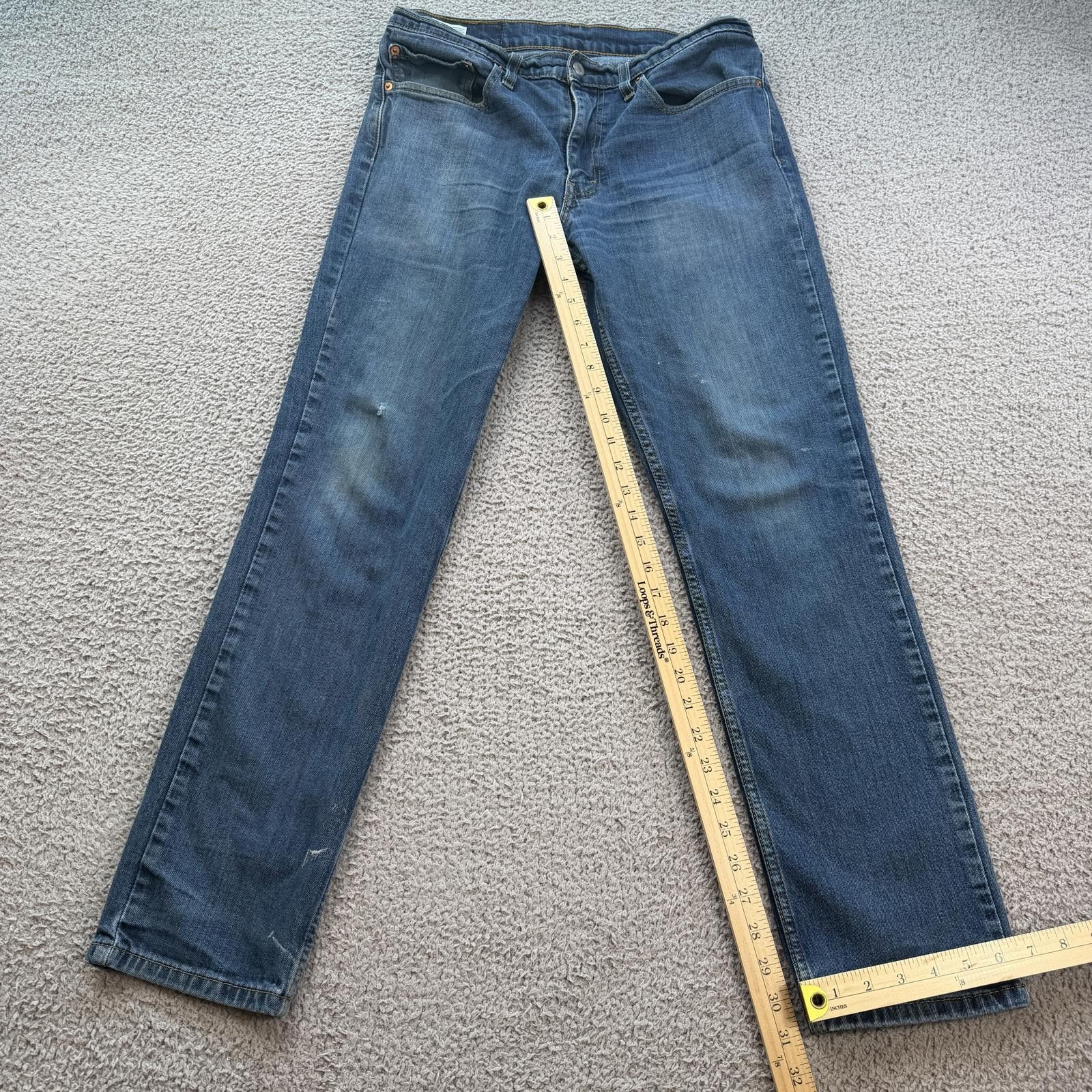 Levi's Levis 516 Straight Leg Jeans Mens 34x32 Medium Wash Blue Size US 34 / EU 50 - 4 Thumbnail