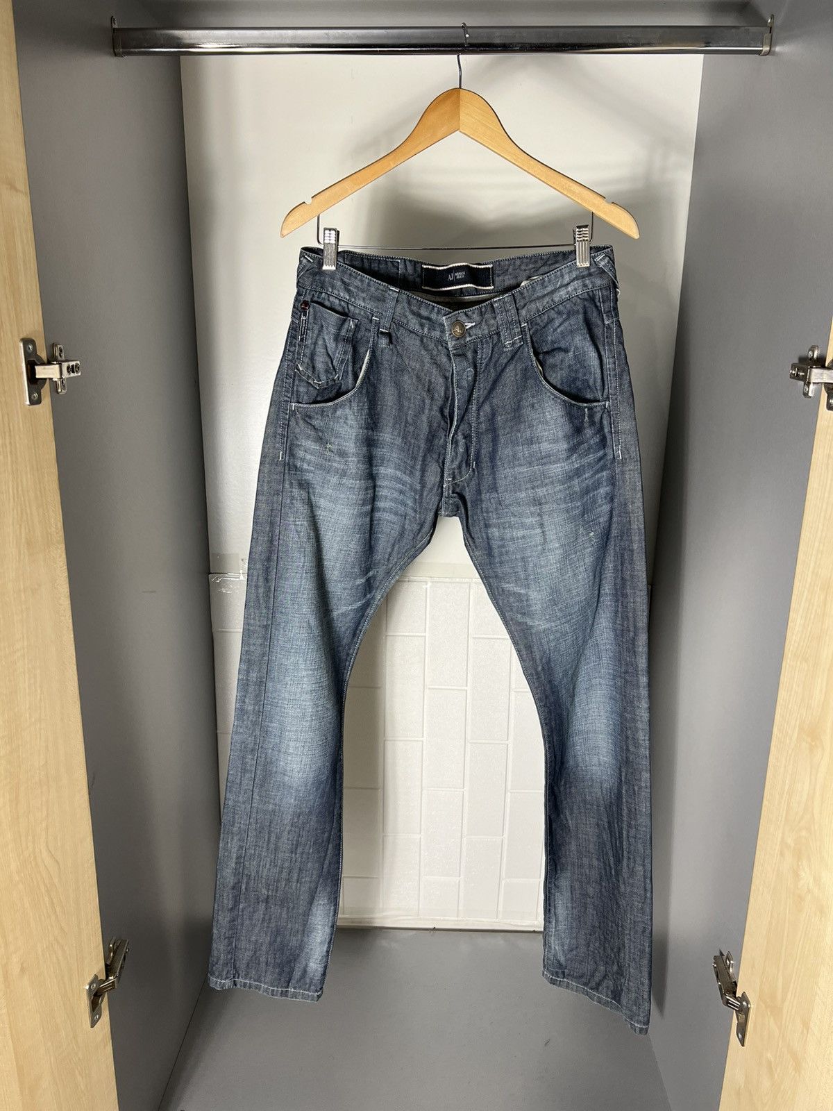 Armani VINTAGE ARMANI JEANS DENIM ITALIAN DESIGNER RETRO Y2K 90s Size US 32 / EU 48 - 2 Thumbnail