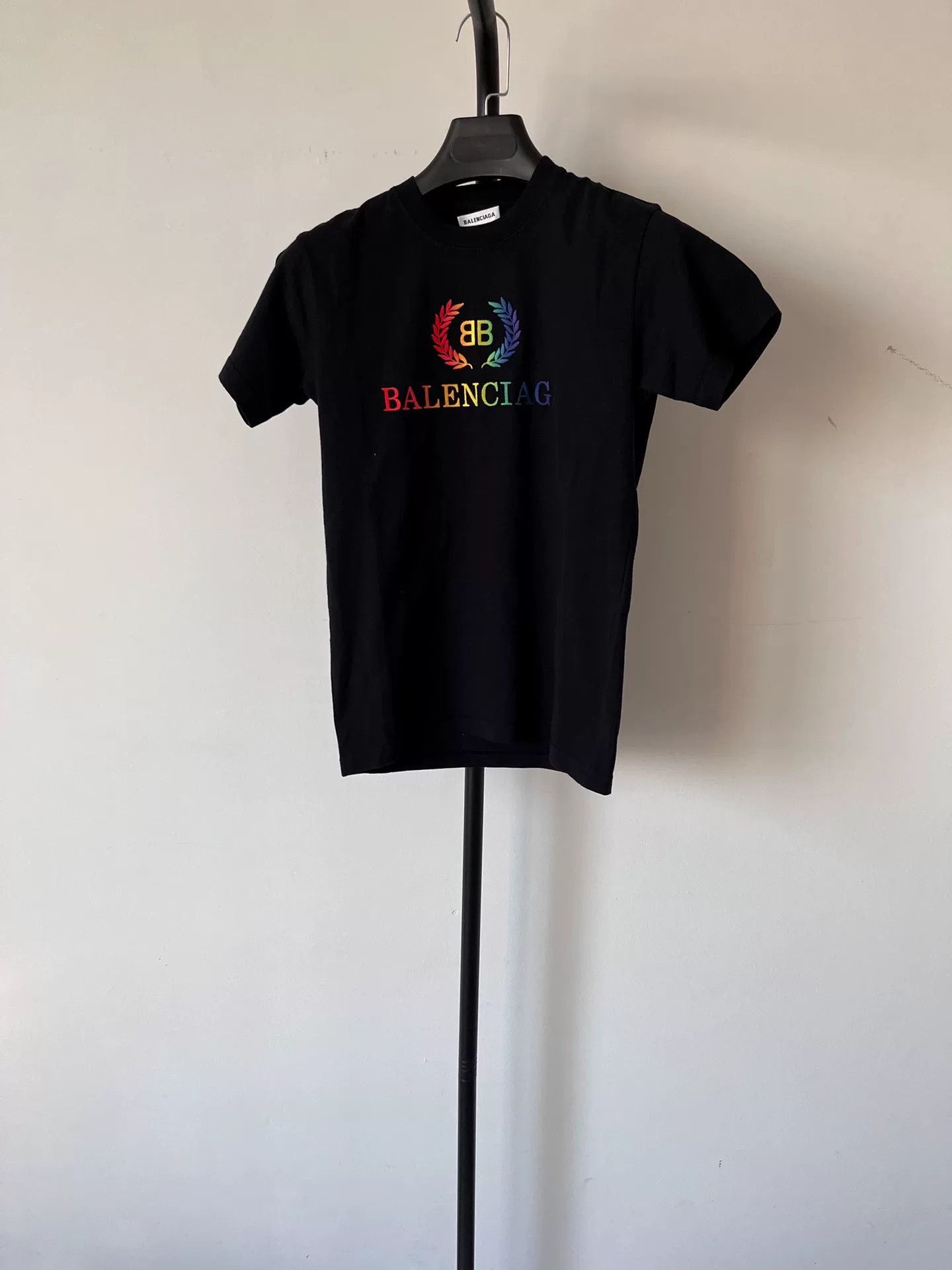 Balenciaga Rainbow Logo Short Sleeve T-shirt