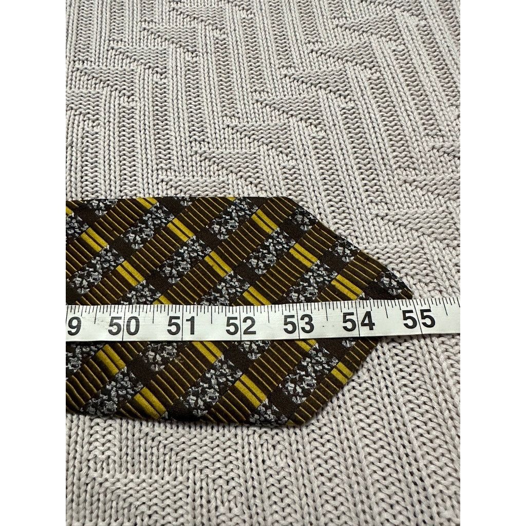 Vintage Vintage Dawson gold and brown striped tie Size ONE SIZE - 4 Thumbnail