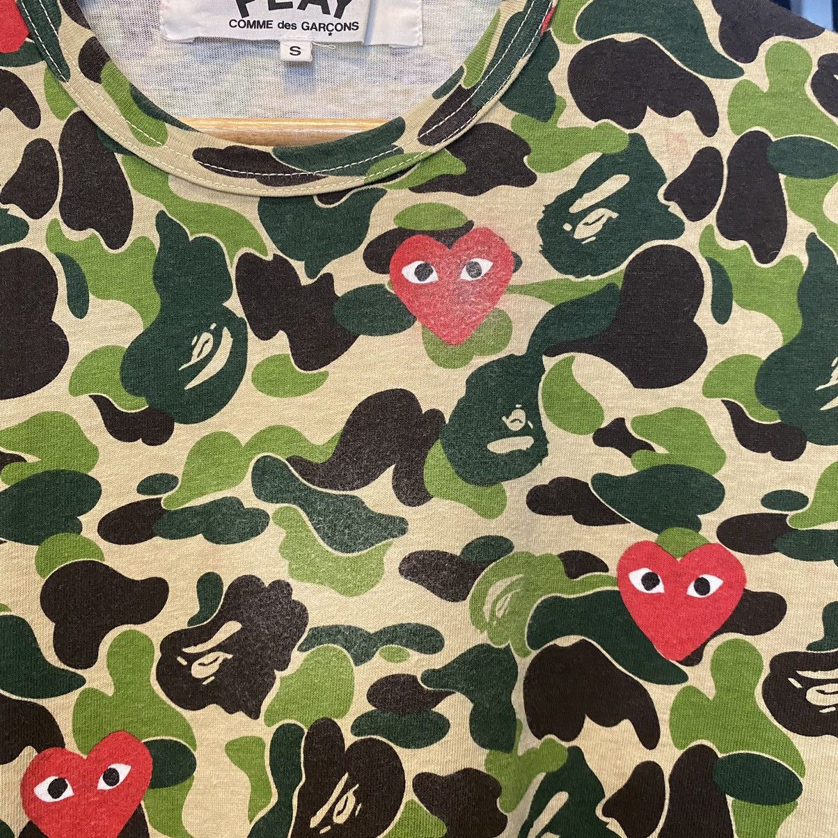 Bape × Comme des Garcons 2012 Comme Des Garcons Play X Bape Full Print Tshirts Size US S / EU 44-46 / 1 - 5 Thumbnail