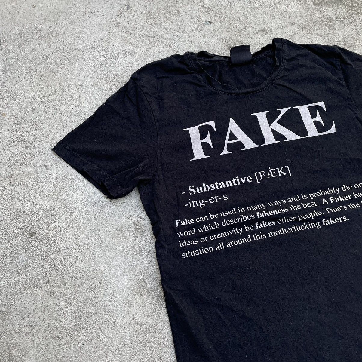 Vintage Vintage Y2K ADULT Tee FAKE FAKER GO FUCK M Size US M / EU 48-50 / 2 - 3 Thumbnail
