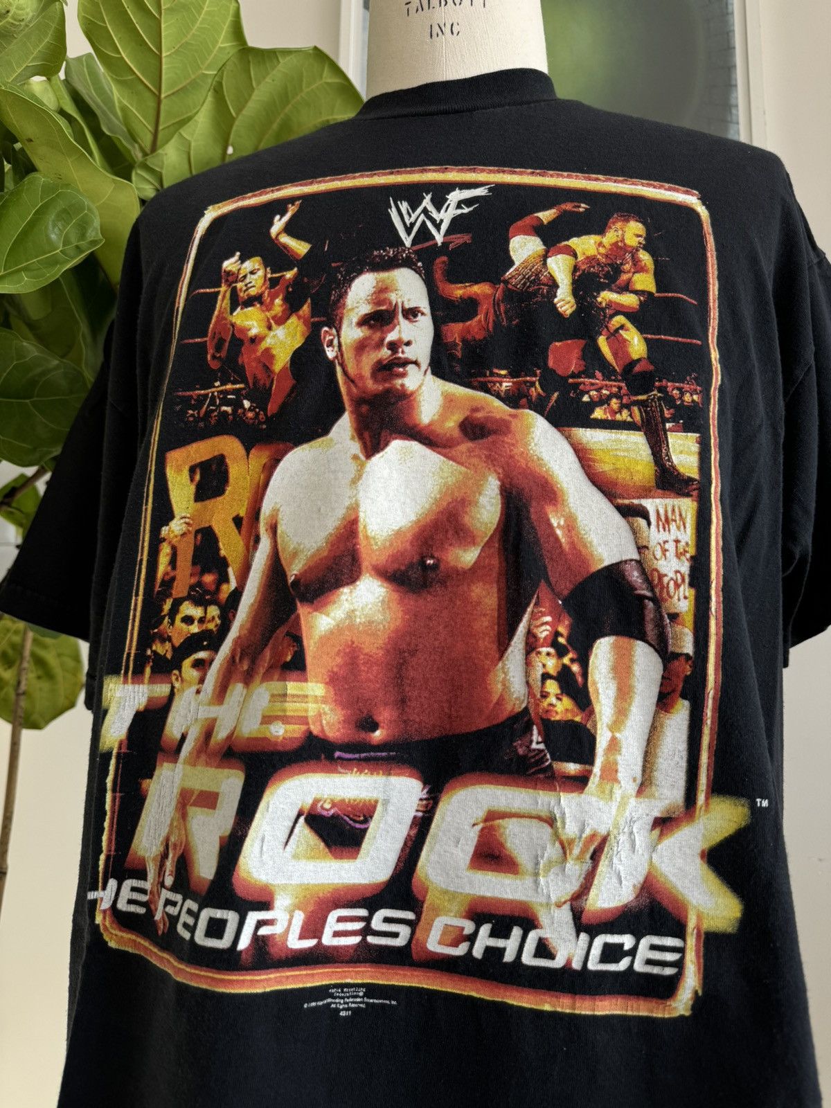 image of Vintage 1999 The Rock "the People's Choice" Promo Tee Wwf XL in Black, Men's