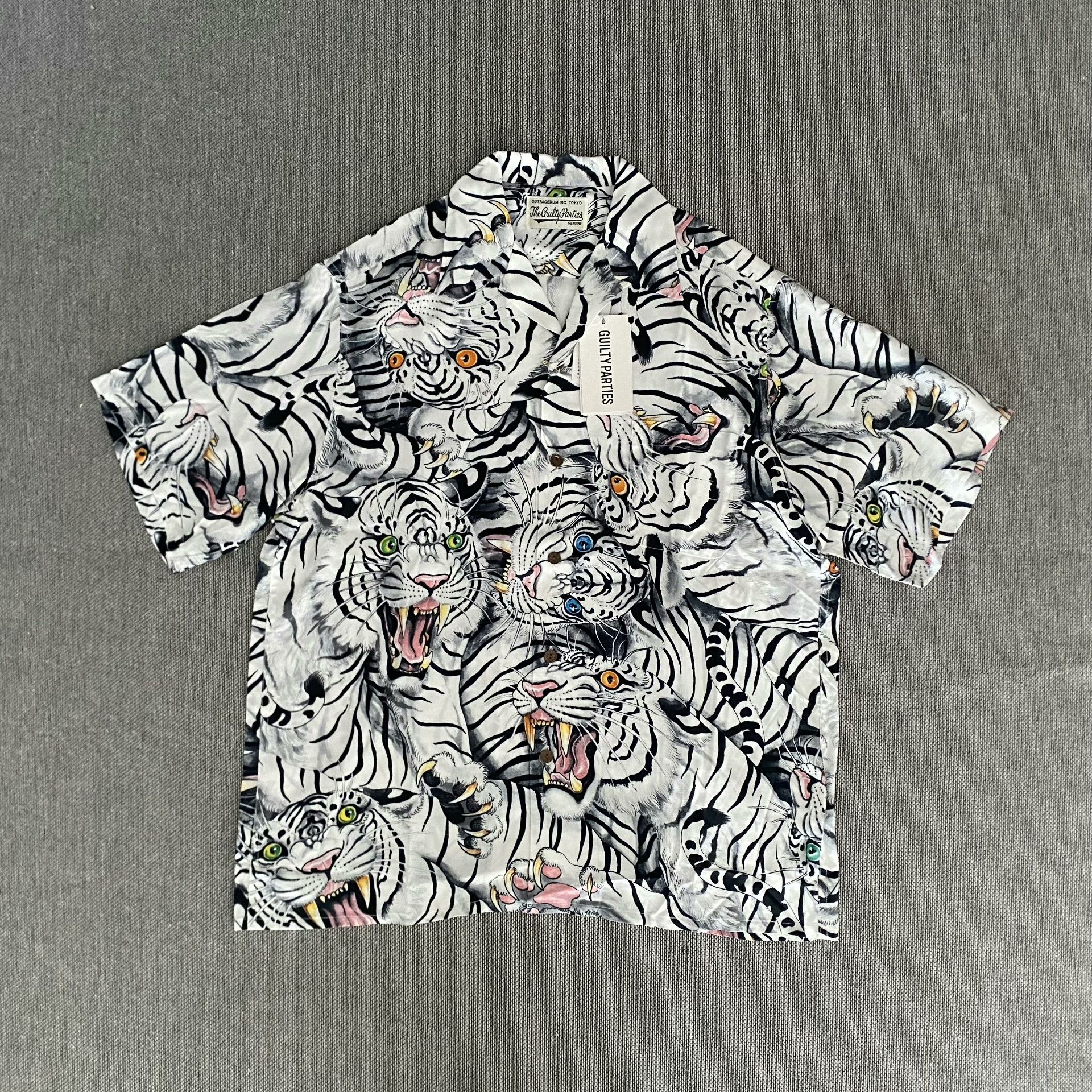 Wacko Maria Wacko Maria White Tiger Hawaiian Shirt Size US L / EU 52-54 / 3 - 1 Thumbnail