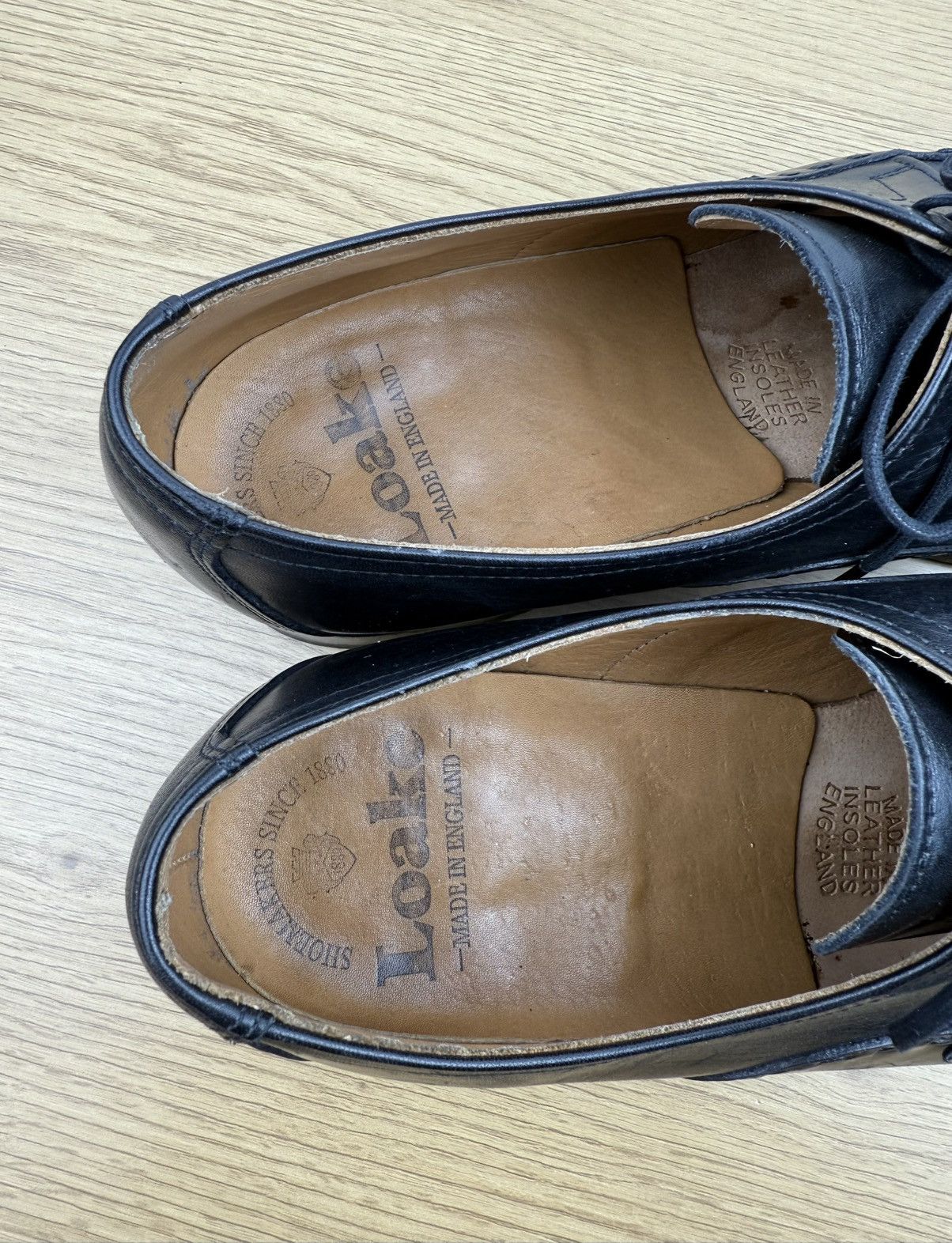 Loake LOAKE Derby Leather Shoes FORMBY Black Men’s Handmade Size US 11 / EU 44 - 12 Thumbnail