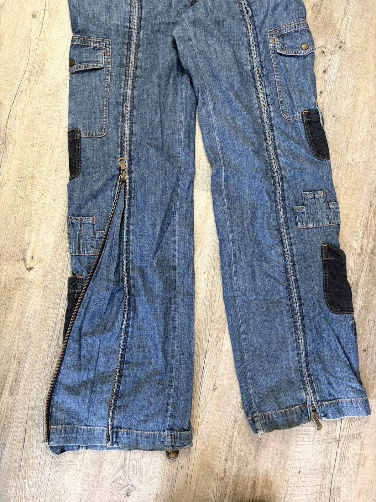Dolce & Gabbana SS2003 Dolce & Gabbana Full Zip Baggy Cargo Pants denim Size US 36 / EU 52 - 4 Thumbnail