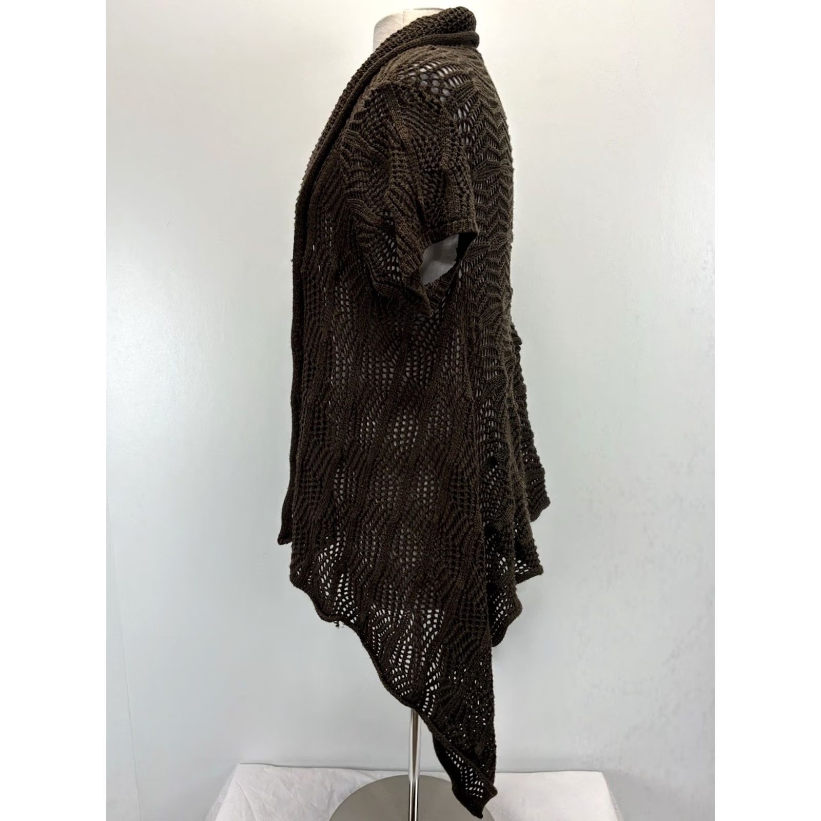 Vintage VINTAGE Jenny Crochet Cardigan Sweater Women’s L Chocolate Brown Pointelle Festival Bohemian 90s Y2K Shirt Womens Clothing Regular Size L Brown Size L / US 10 / IT 46 - 2 Thumbnail