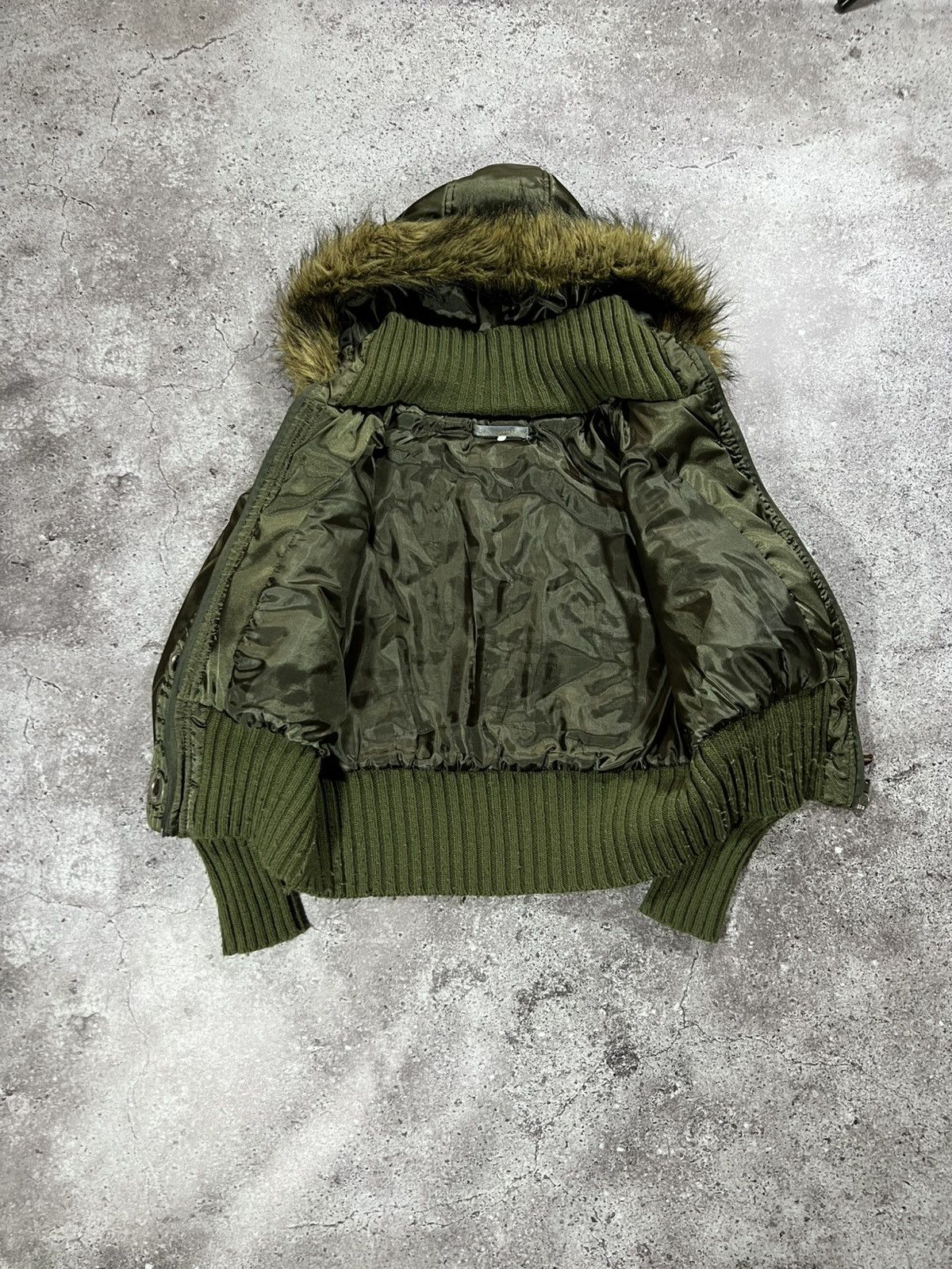 美品 fur gimmick jacket goa LGB dia Y2K Vintage 00s' Y2K faux fur jacket Ifsixwasnine LGB Goa style