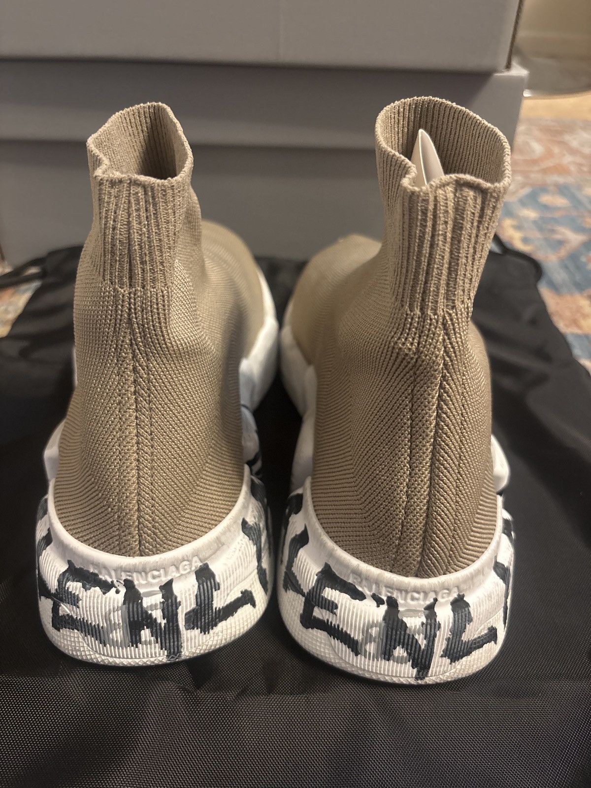 Balenciaga Speed 2.0 Graffiti_ Rec Knit Graffati Sole Dietro Size US 10 / EU 43 - 7 Thumbnail