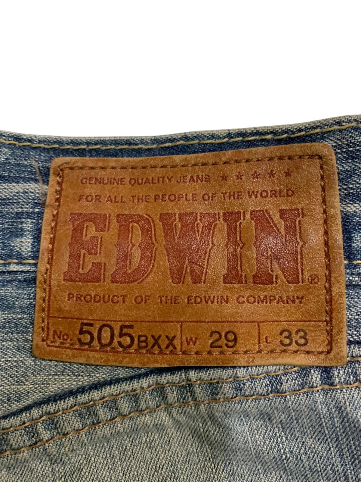Edwin VINTAGE EDWIN 505BXX SELVEDGE FADED&RUSTY DISTRESSED DENIM Size US 30 / EU 46 - 12 Thumbnail
