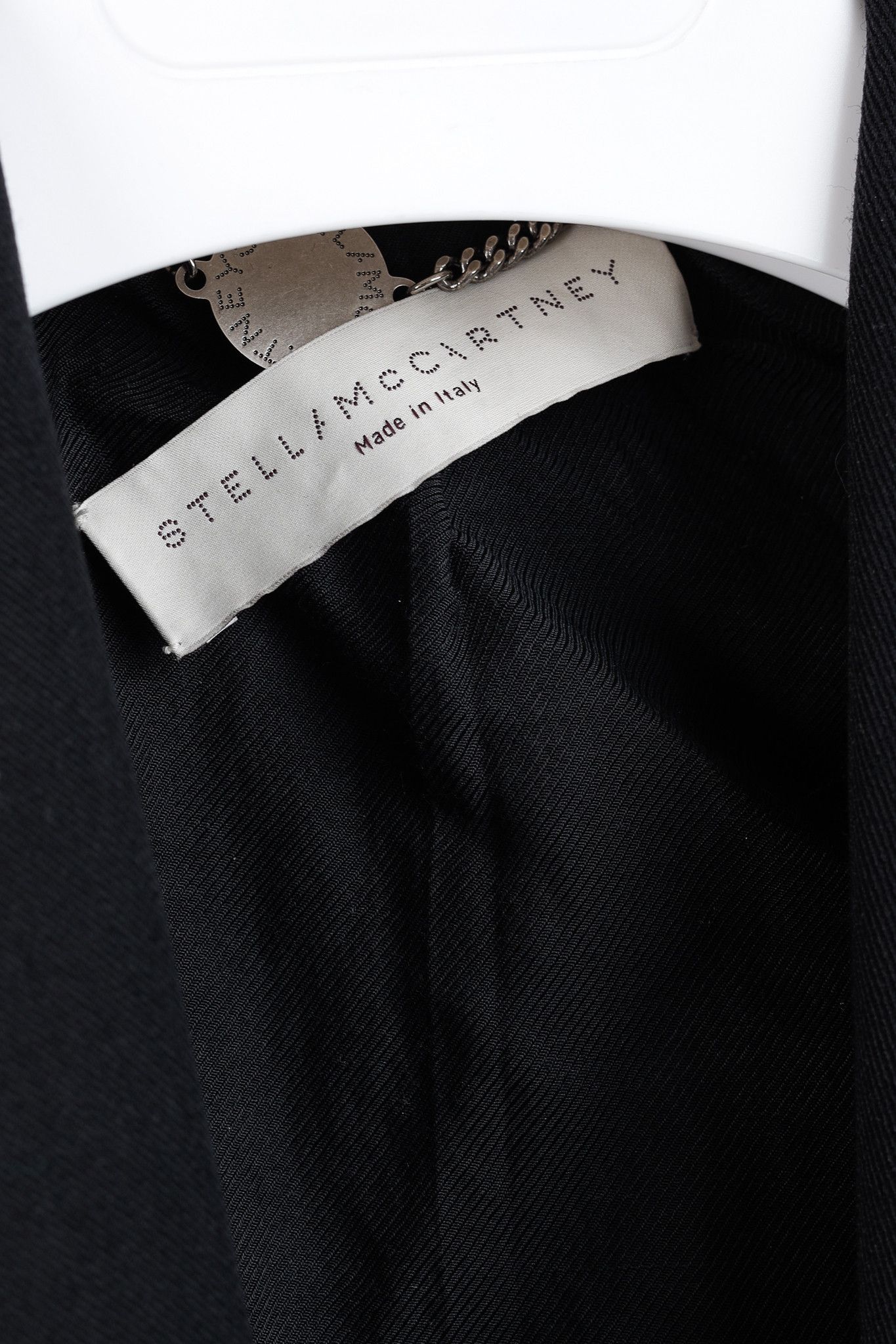 Stella McCartney Stella McCartney Black Wool-Gabardine Coat Size S / US 4 / IT 40 - 4 Thumbnail