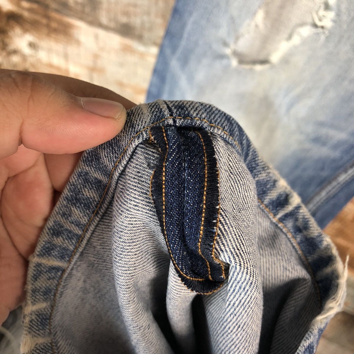 Diesel DL Diesel Industries Blue Distressed Denim Pants #C157 Size US 31 - 11 Thumbnail