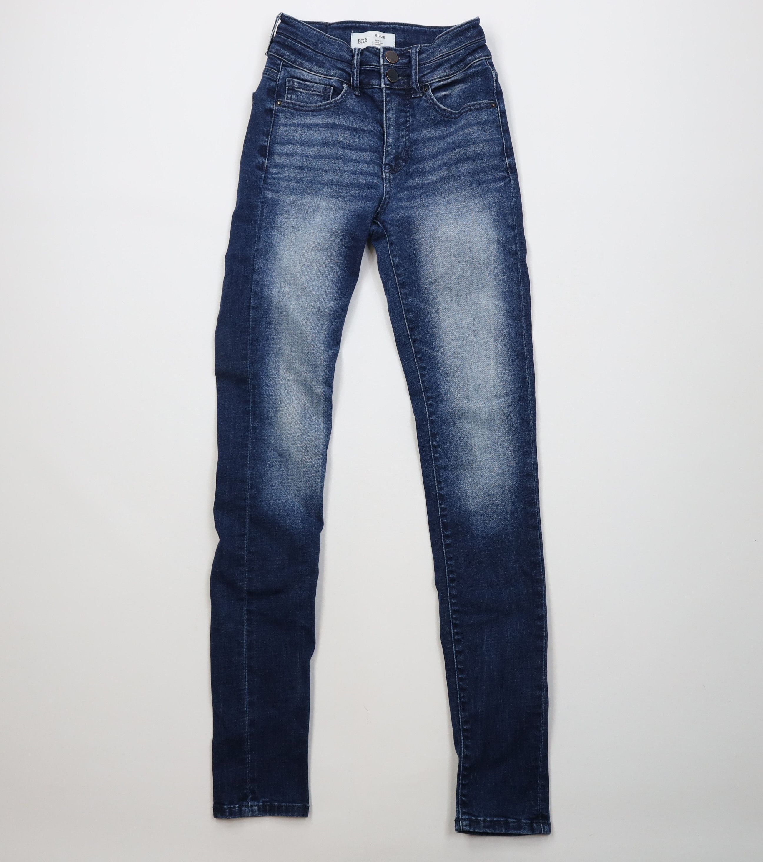 Vintage Buckle BKE Stretch Billie Slim Fit High Rise Skinny Jeans Size 24" / US 00 / IT 34 - 1 Thumbnail