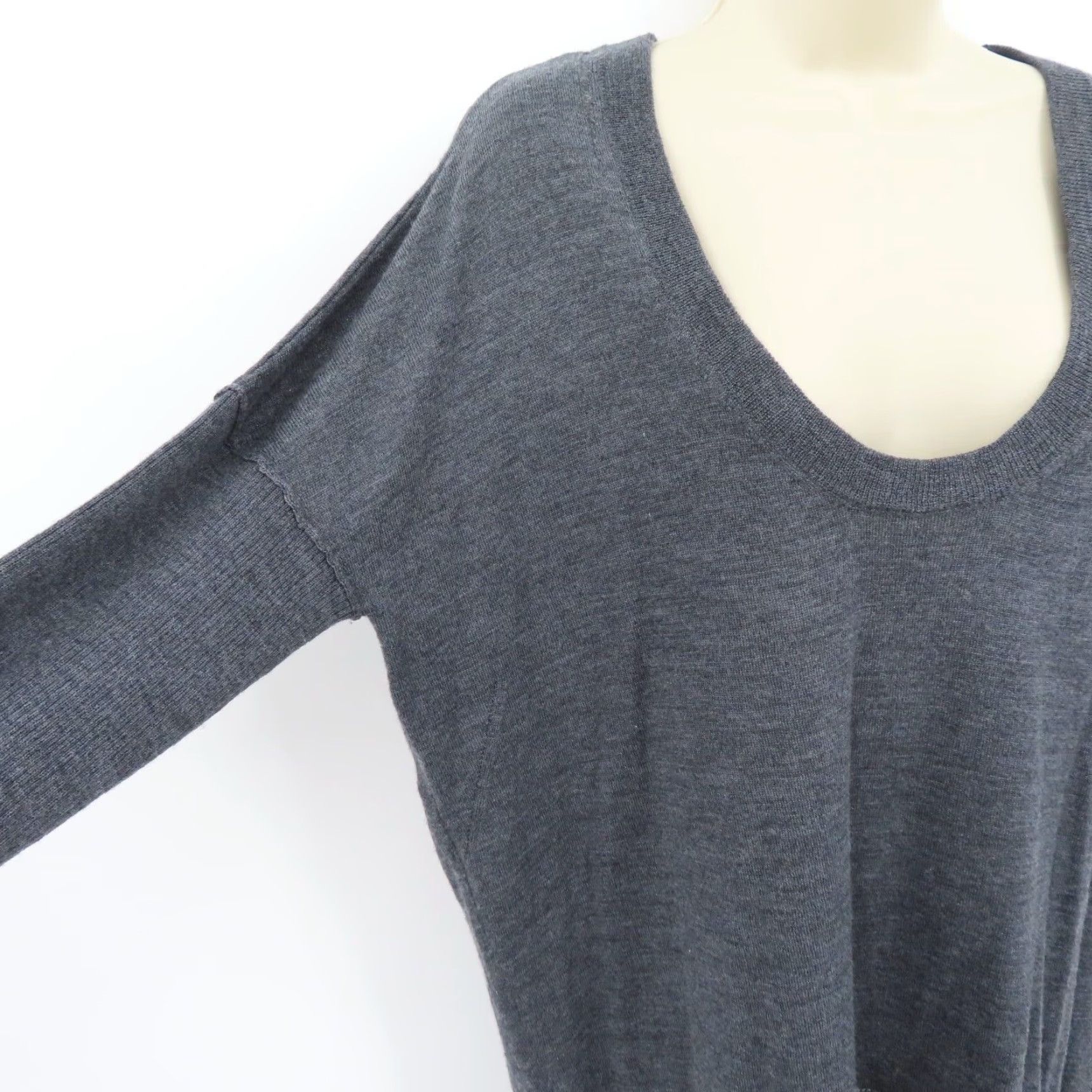 Zadig & Voltaire Zadig & Voltaire Women L Large PREPPY Merino Wool Blue Gray Scoop Neck Sweater Size L / US 10 / IT 46 - 2 Thumbnail
