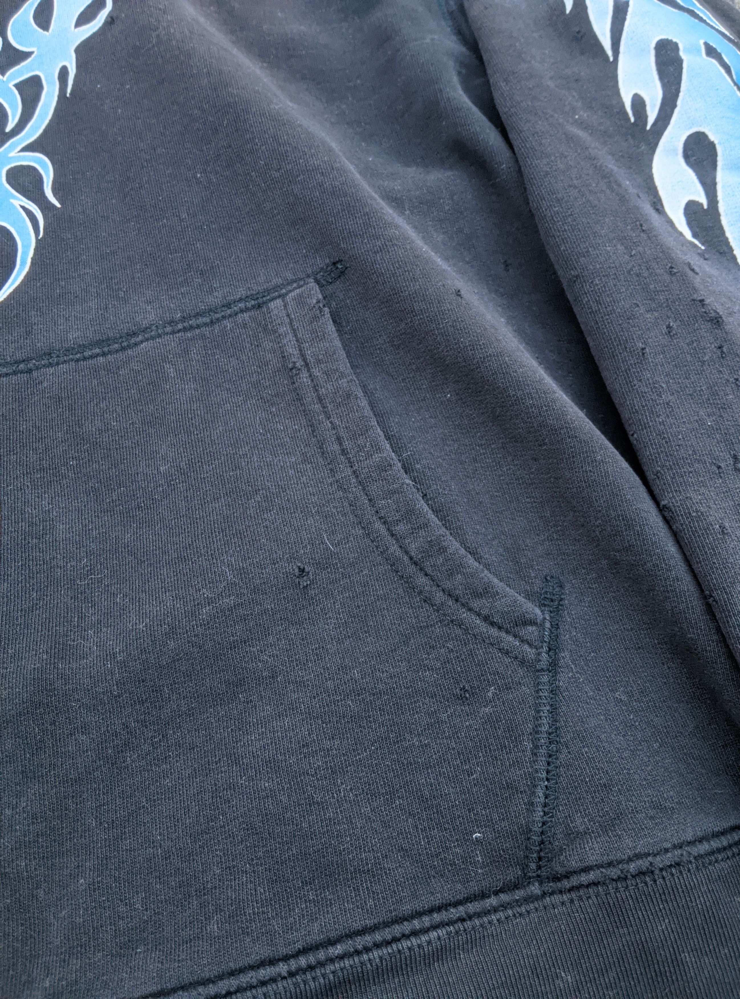 Harley Davidson Distressed type jnco affliction Harley davidson flames hood Size US L / EU 52-54 / 3 - 7 Thumbnail