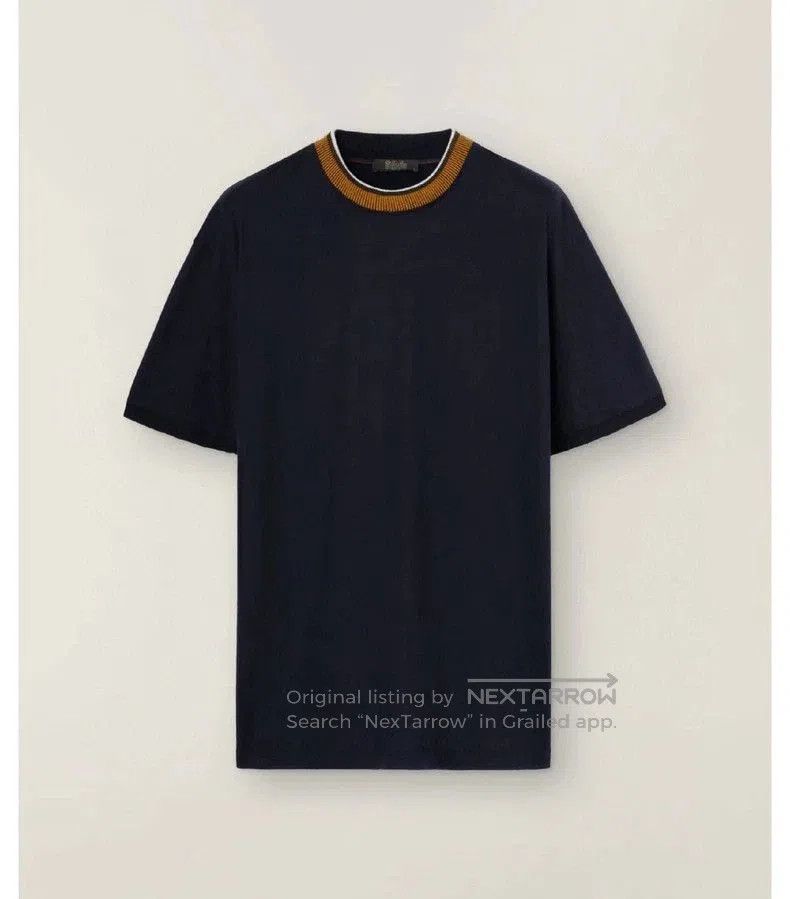 Loro Piana Loro Piana Navy Short Sleeve T-Shirt. Size US M / EU 48-50 / 2 - 2 Thumbnail