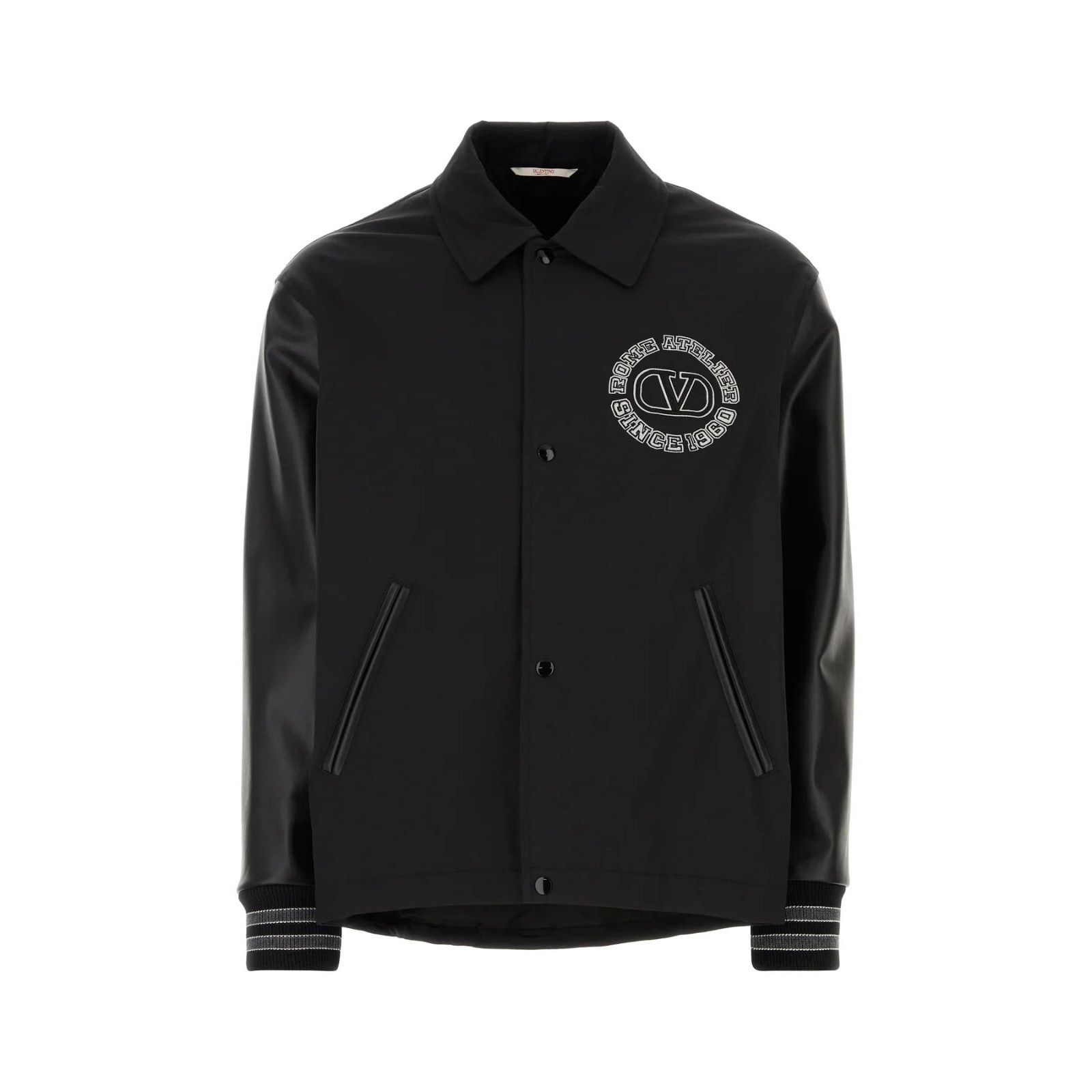 Valentino VALENTINO Black Polyester Blend Windbreaker Jacket New & Aut Size US M / EU 48-50 / 2 - 1 Thumbnail
