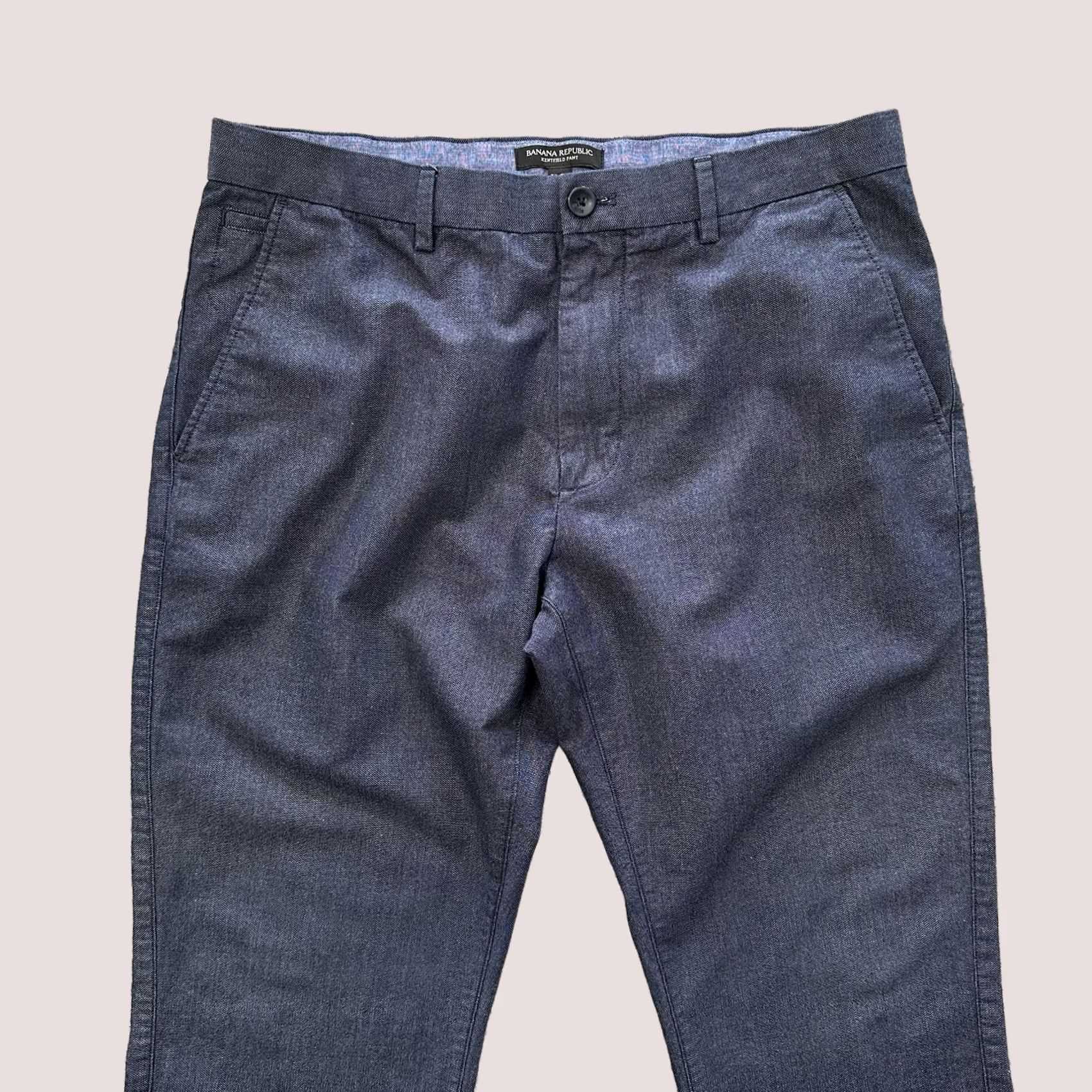 Banana Republic Banana Republic Kentfield Pants Mens 34x29 Blue Cotton Straight Chino Shirt Size US 34 / EU 50 - 1 Thumbnail