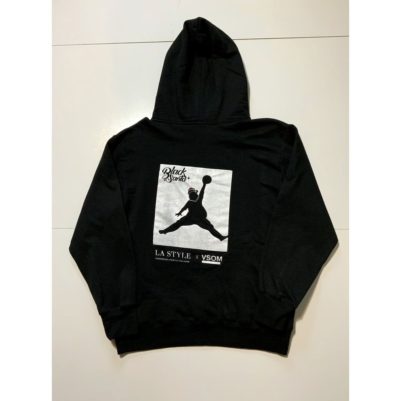 Vintage VINTAGE Baron Davis UWish 3rd Annual Black Santa Celebrity Basketball Game Hoodie Sz. M Men's Basketball Pro World Pullover Black M Size US M / EU 48-50 / 2 - 2 Thumbnail