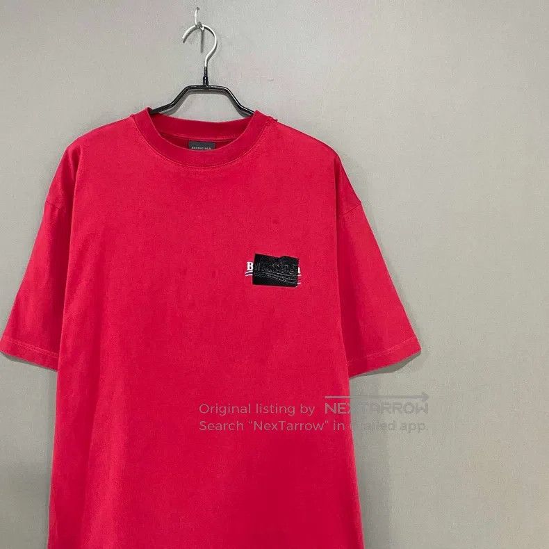 Balenciaga Balenciaga Red rubber print cola short-sleeve Size US L / EU 52-54 / 3 - 2 Thumbnail