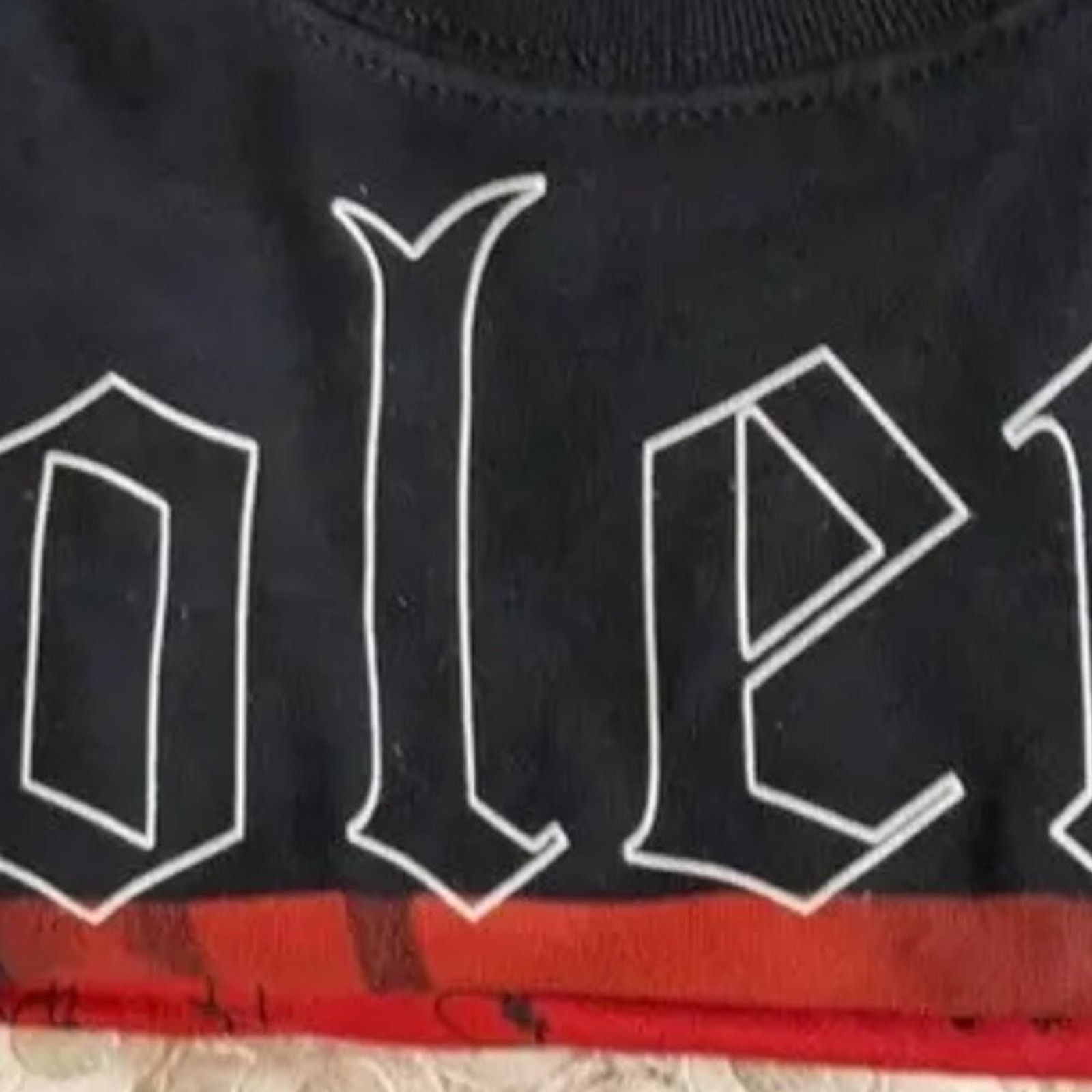 Ann Demeulemeester Rare Ann Demeulemeester Jolene printed Tee Black and Red S Size S / US 4 / IT 40 - 8 Thumbnail