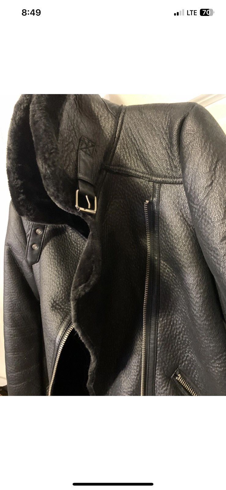 Forever 21 Forever 21 Womens Sz S faux Leather Moto Zip Front Black Size S / US 4 / IT 40 - 5 Thumbnail