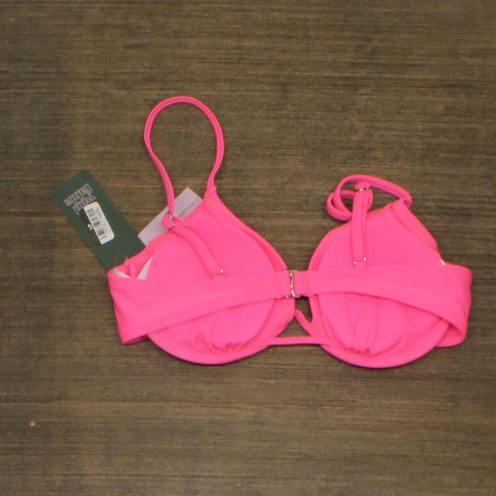 Designer NWT Wild Fable Underwire Bikini Top LREP67 XL Bright Pink Size XL / US 12-14 / IT 48-50 - 2 Thumbnail