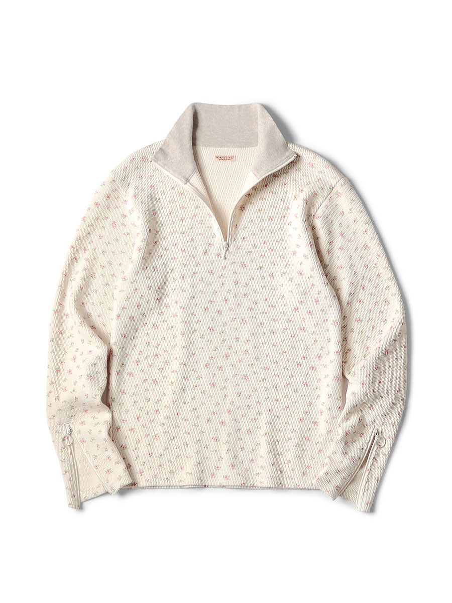 Kapital Kapital Waffle Small Floral pt Half Zip Long sleeve T-shirt Size S / US 4 / IT 40 - 1 Thumbnail