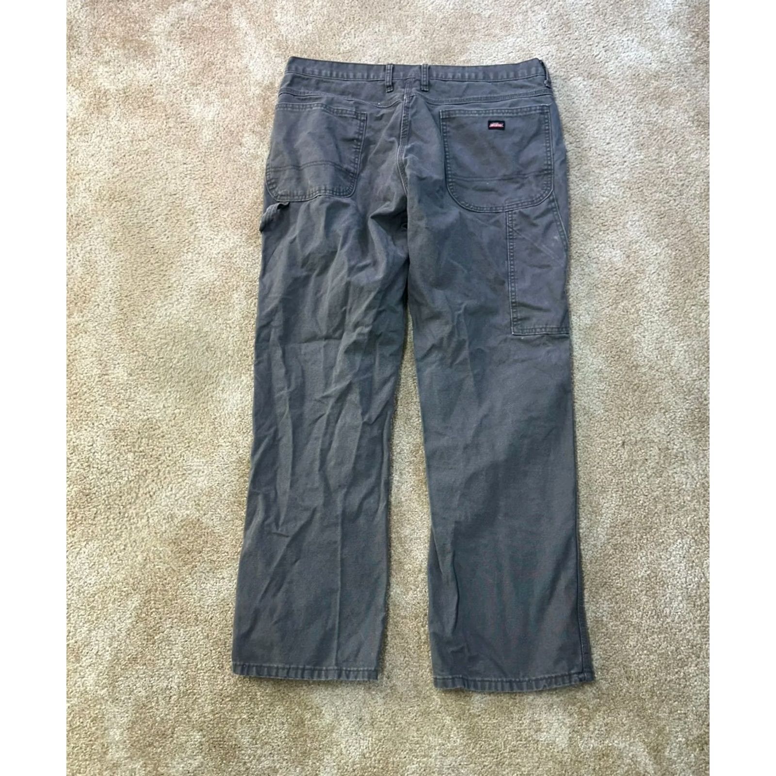 Dickies VINTAGE Dickies Relaxed fit Carpenter Pants Men's 36x32 Gray Workwear Distressed Size US 36 / EU 52 - 7 Thumbnail
