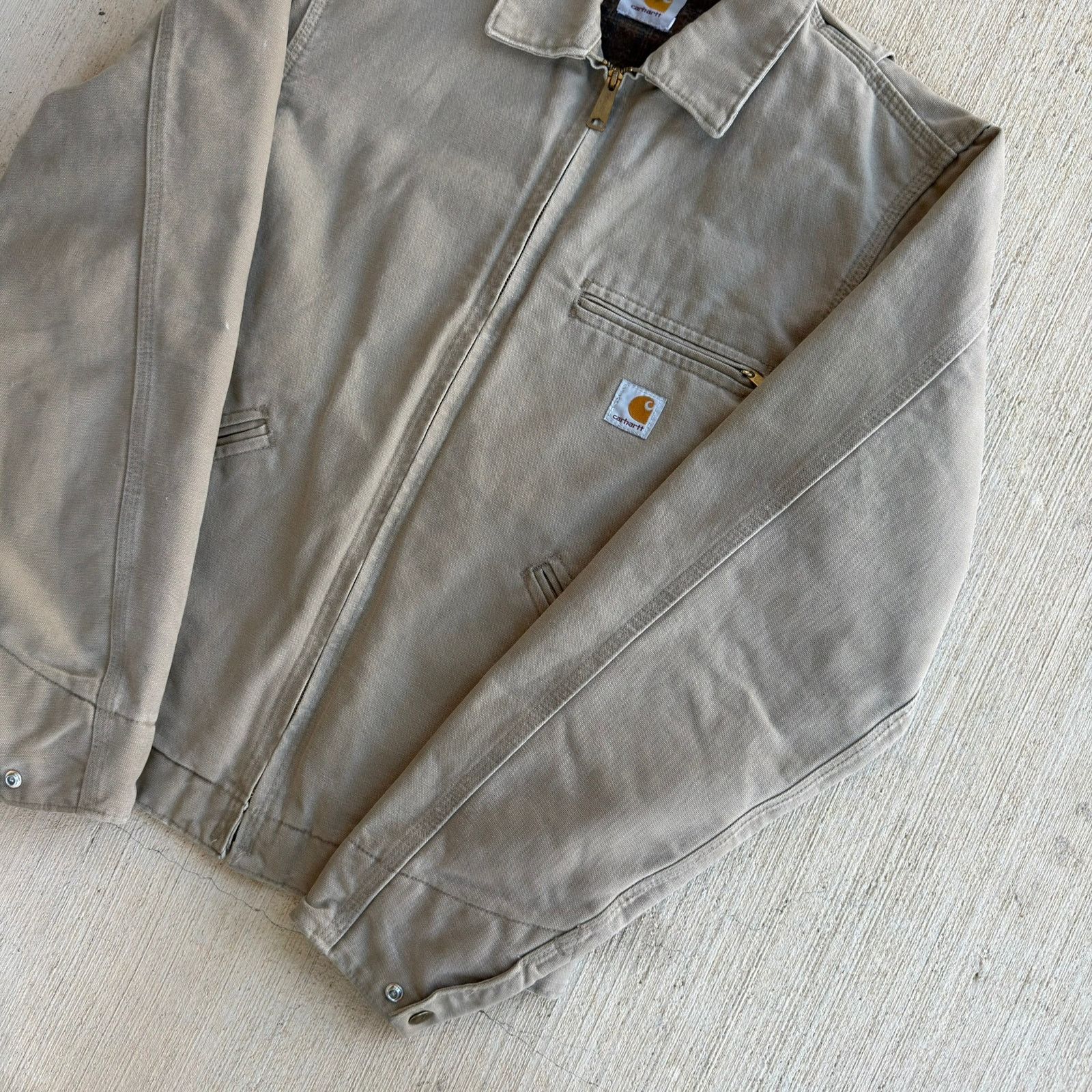 Carhartt × Vintage Carhartt EJ097 266 Detroit light brown work wear jacket Size US S / EU 44-46 / 1 - 3 Thumbnail