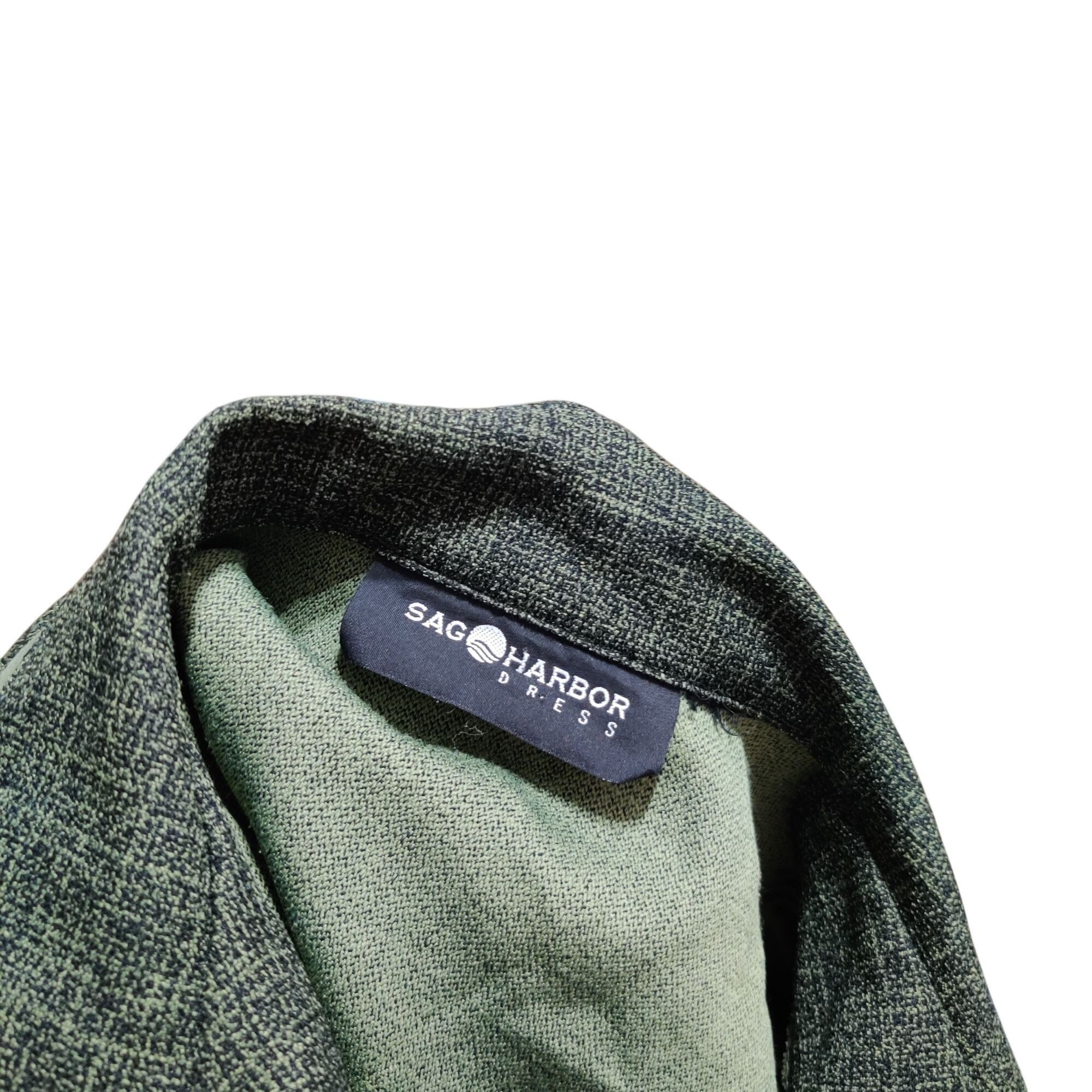 Vintage Sag Harbor L Womens Blazer Green Vintage Textured Suit Jacke Size L / US 10 / IT 46 - 8 Thumbnail