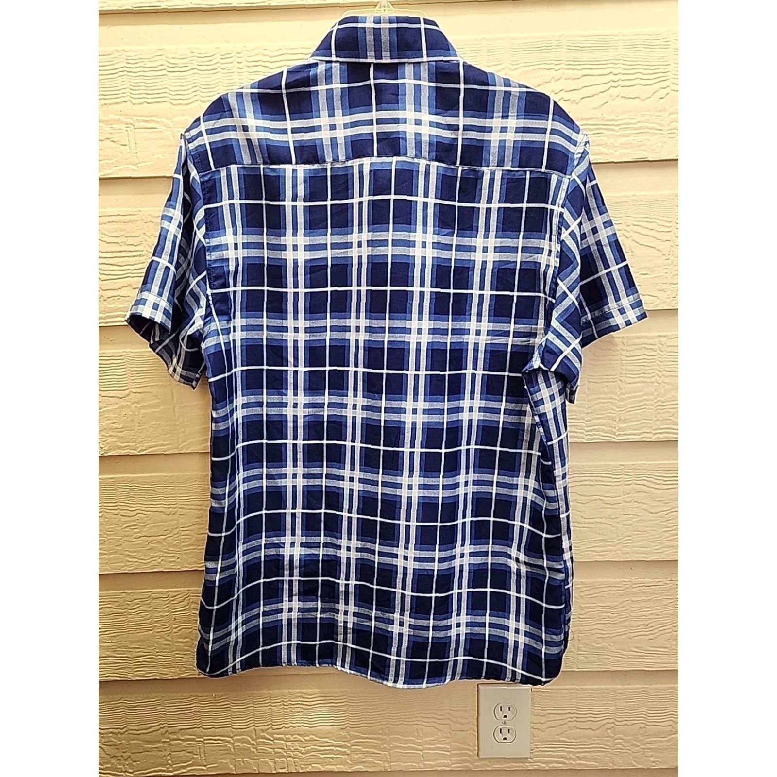 Vintage Suslo Couture Shirt XL Blue Plaid Button-Up Short Sleeve Mens Regular Size Size US XL / EU 56 / 4 - 6 Thumbnail