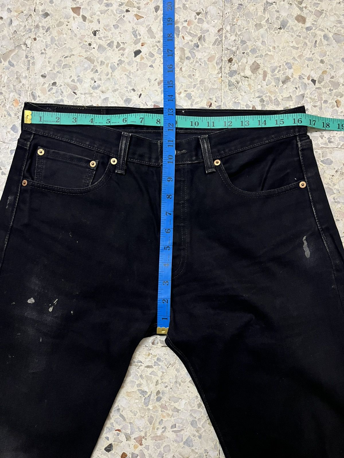 Levi's Vintage Clothing Levi’s 501 Black Distressed Jeans, Worn Fade Style Size US 33 - 11 Thumbnail