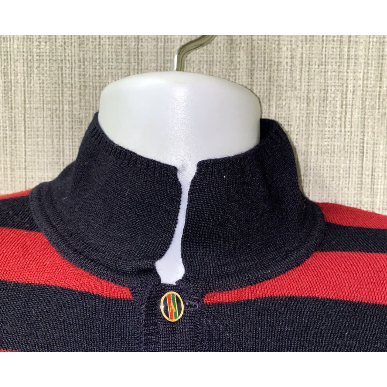 Vintage Alexander’s Sweater Shirt Mens Size S Red/Black Wool Acrylic Italian Made 1/2 Button Mens Size US S / EU 44-46 / 1 - 3 Thumbnail