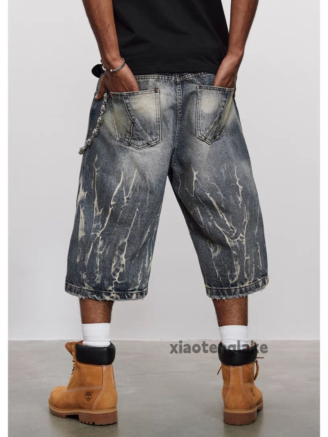 Jean Unisex outdoor utility loose baggy hiphop cargo shorts Size US 30 / EU 46 - 1 Thumbnail
