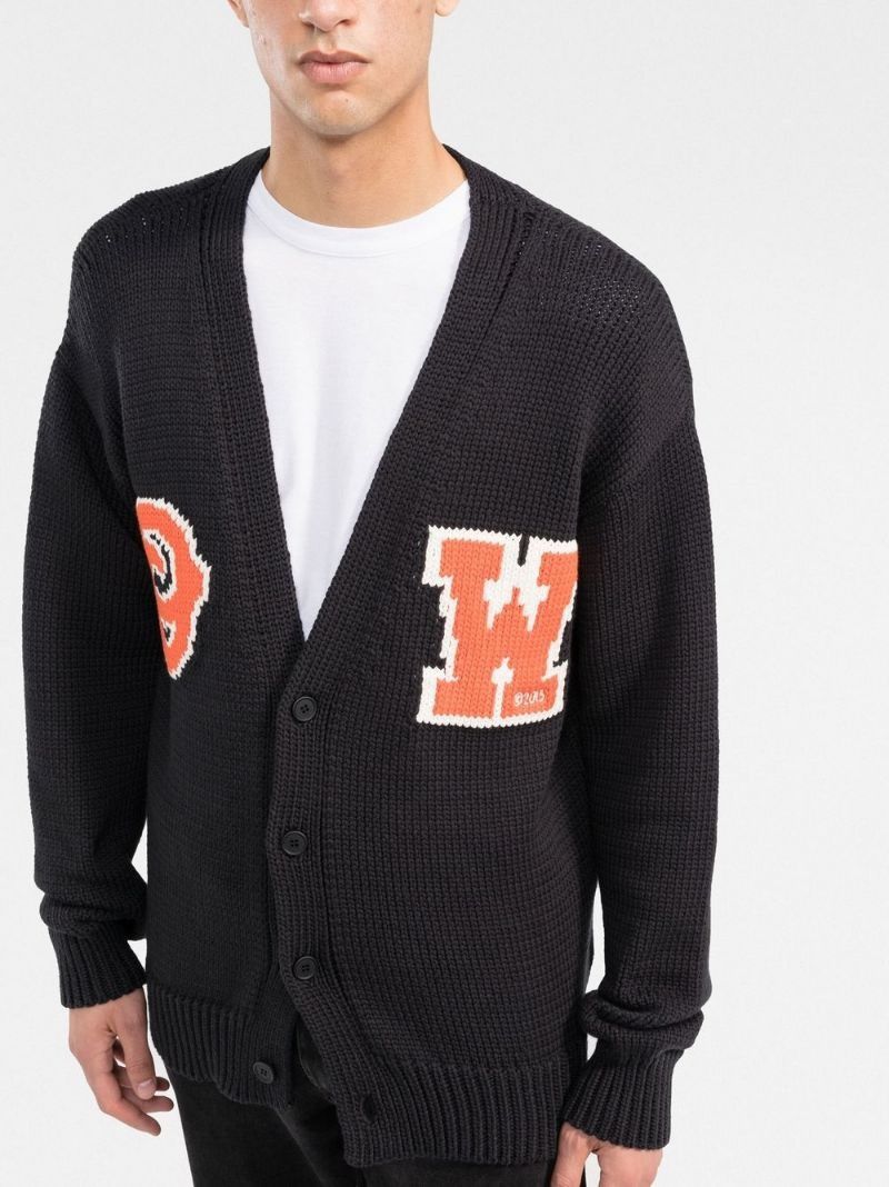 Off-White o1y0325 Logo Cardigan in Black Size US S / EU 44-46 / 1 - 2 Thumbnail