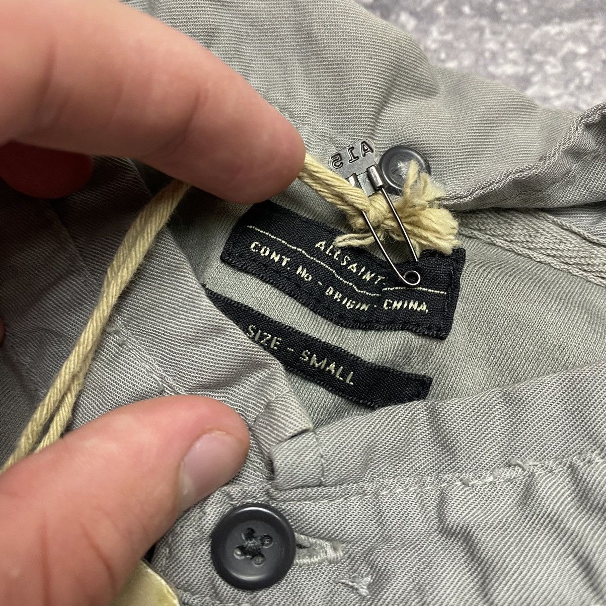 Allsaints Men’s All Saints Small logo with tag designer polo Size US S / EU 44-46 / 1 - 8 Thumbnail