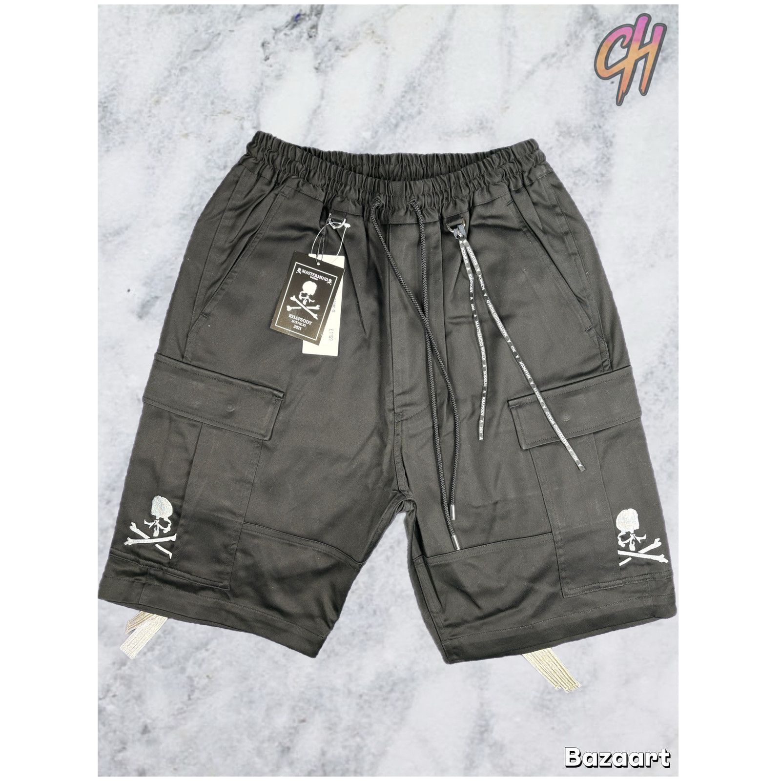 Mastermind Vs. Bape Masterseed Black Cargo Short Size Small