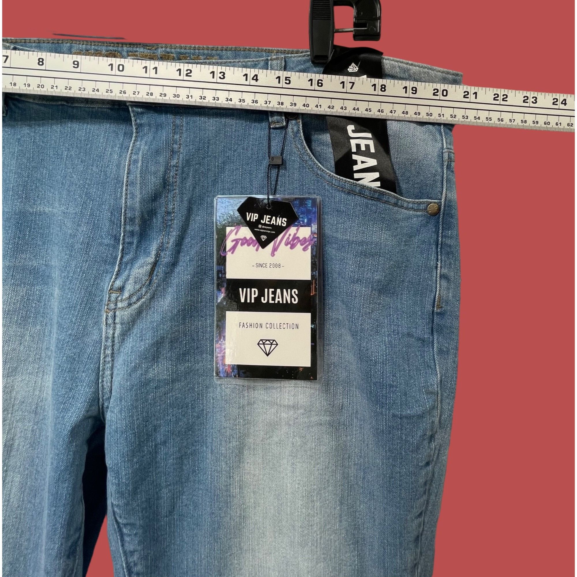 Other Rue + - Women's Sculpting Stretch Jeans Distressed - Blue Wa Size 41" - 3 Thumbnail