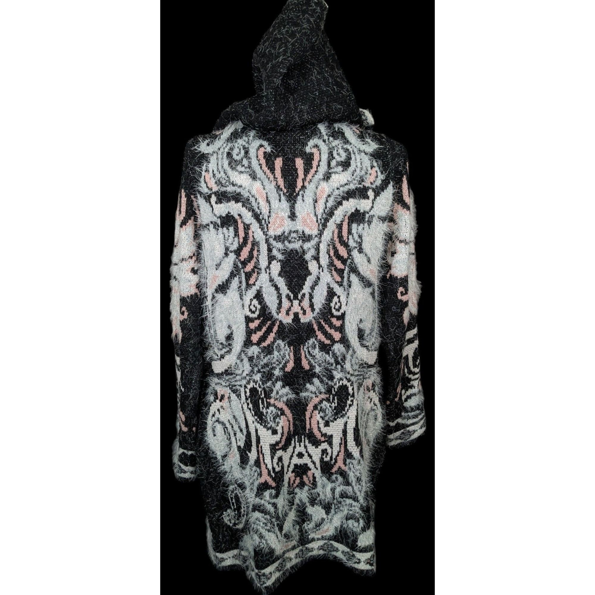 Other Abstract Fluffy Hooded Cardigan by Vertigo Size M / US 6-8 / IT 42-44 - 3 Thumbnail
