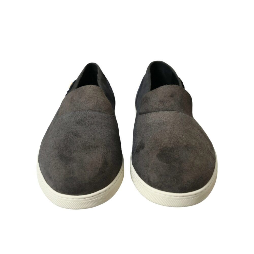 Dolce & Gabbana Dolce & Gabbana Elegant Blue Suede & Crocodile Slippers Size US 8 / EU 41 - 2 Thumbnail