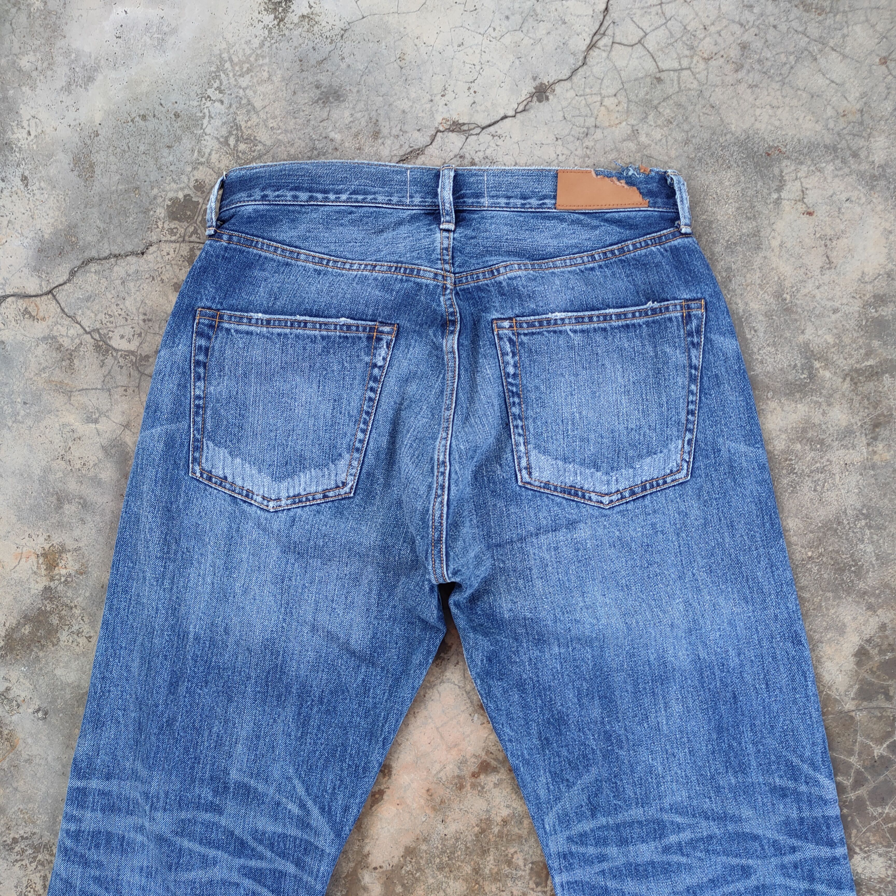 VINTAGE & RC FADED RIPPED JEANS DENIM PANTS