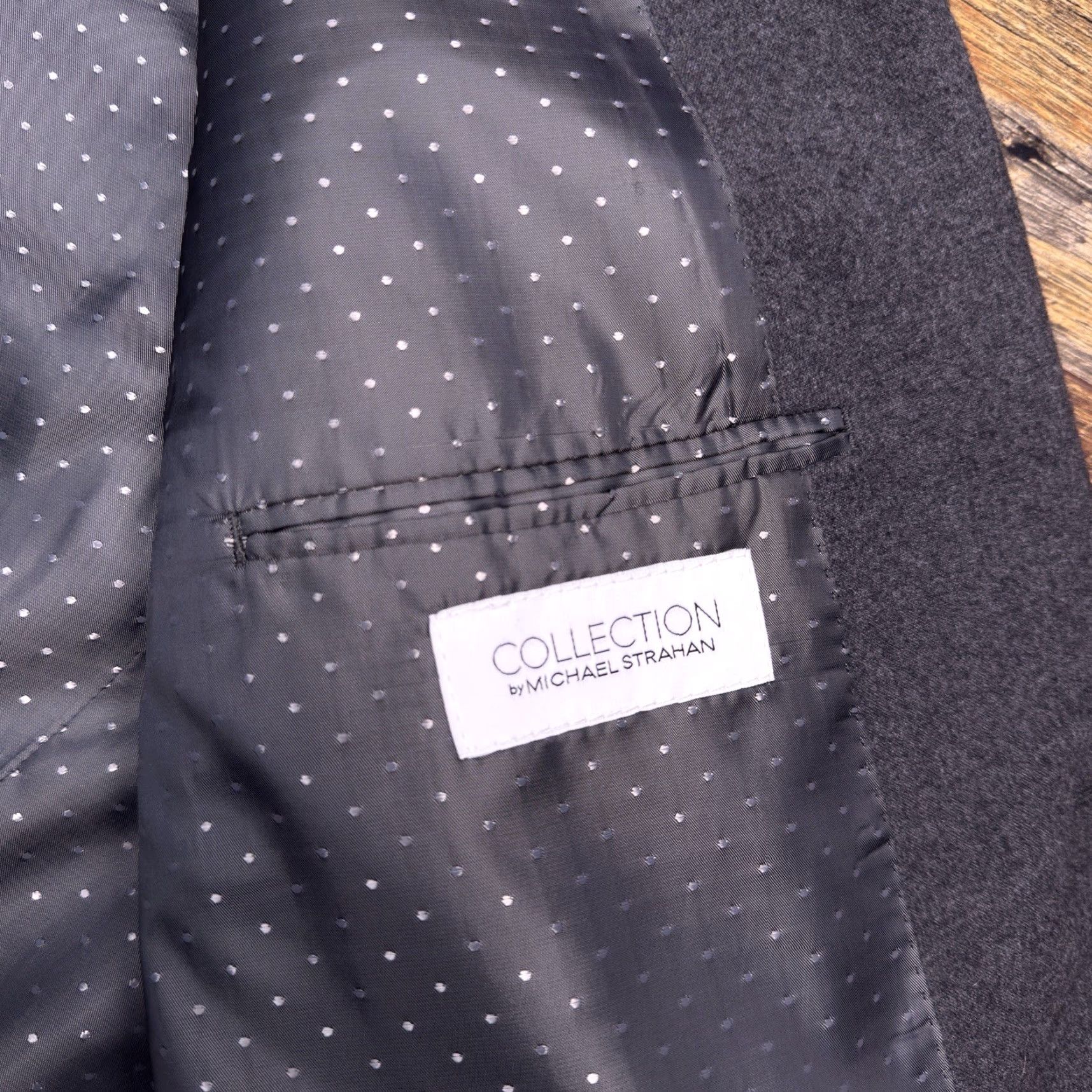 Vintage Michael Strahan Suit Jacket Blazer Single-Breasted 50R Gray Wool Blend Stretch Formal Men 50 Gray Wool Blend Stretch Blazer Size 50R - 4 Thumbnail