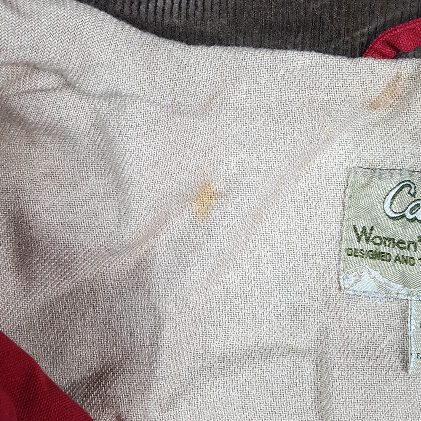 Vintage VINTAGE Cabela's Red Canvas Barn Coat Corduroy Collar Women's M Jacket Women's M Red Canvas Barn Coat Work Jacket VTG Size M / US 6-8 / IT 42-44 - 6 Thumbnail