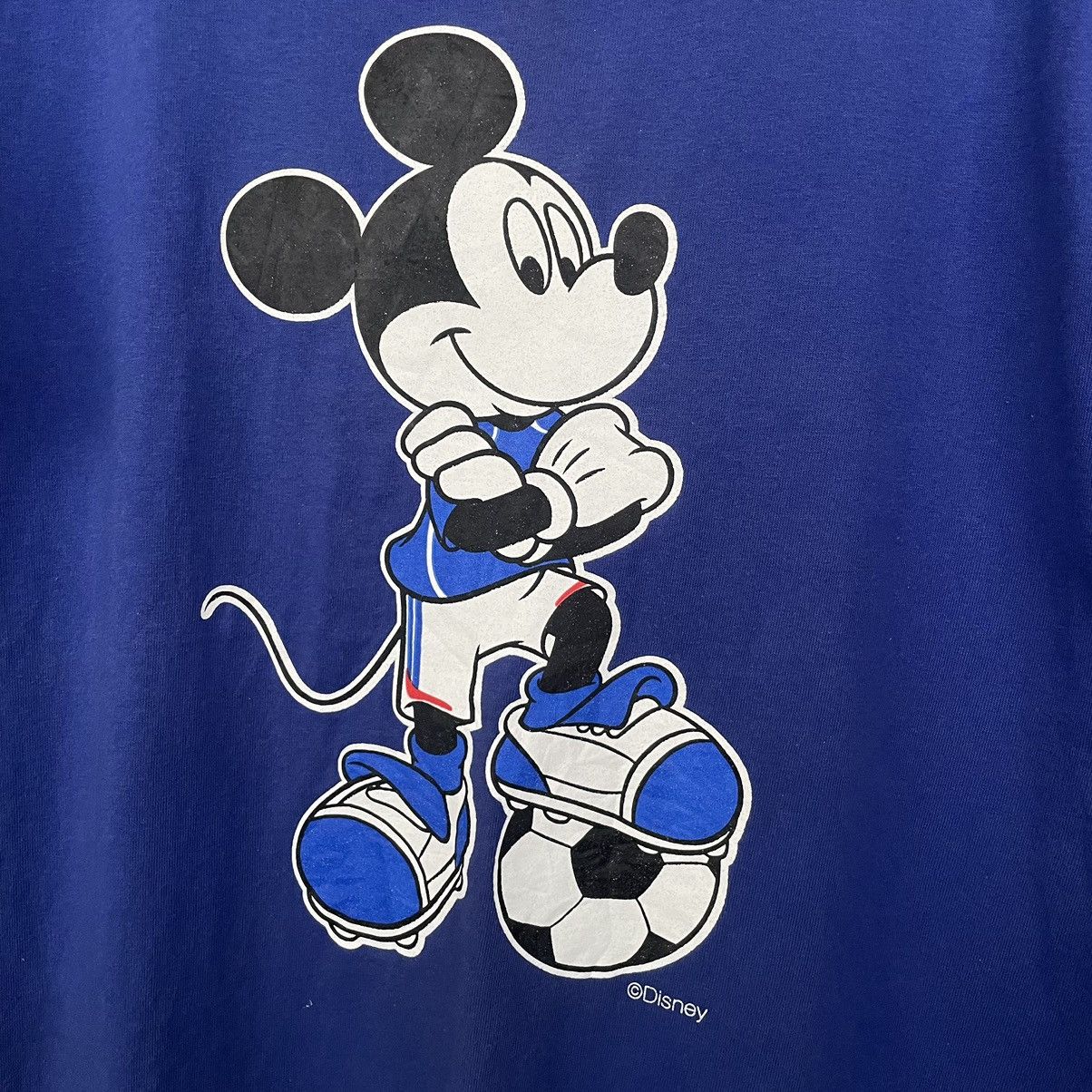 Disney × Vintage Vintage 2006 Japan FA Samurai Blue Football x Mickey Mouse Size US L / EU 52-54 / 3 - 2 Thumbnail