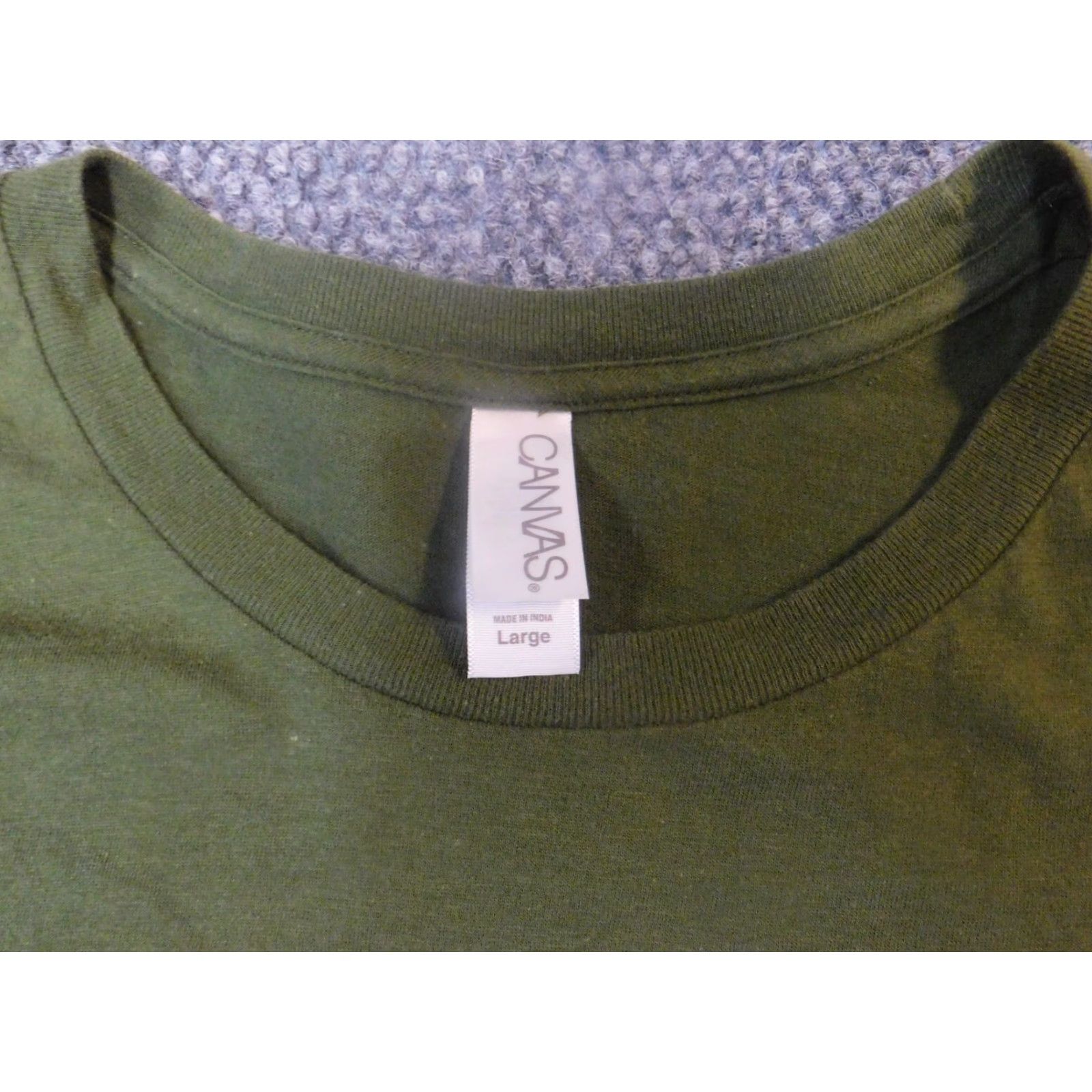 Vintage Canvas South Beach Florida Mens Shirt L Green Cotton T-Shirt Short Sleeve Crew Neck Breathable Logo 90s? Size US L / EU 52-54 / 3 - 4 Thumbnail